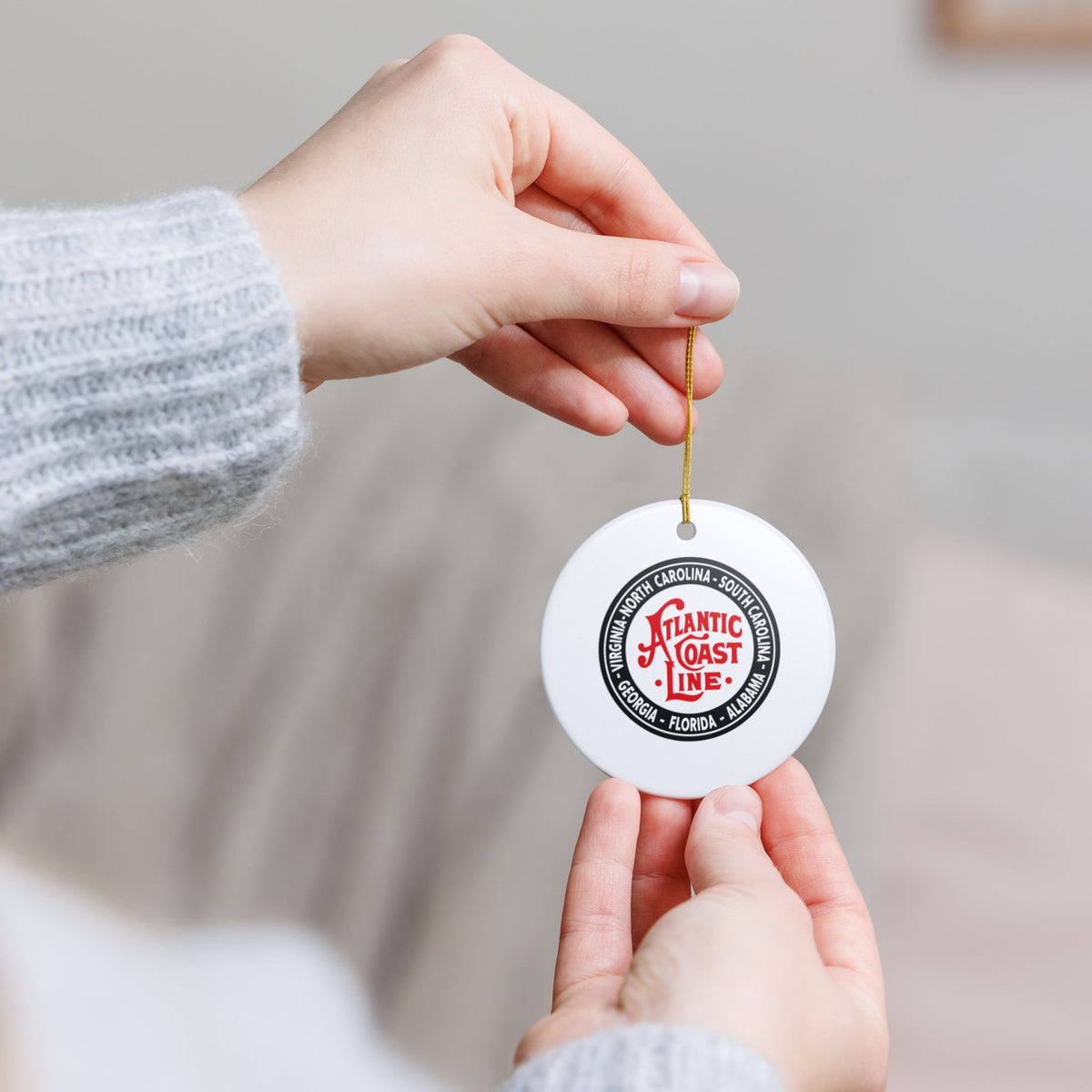 Atlantic Coast Line Railroad Ceramic Ornament