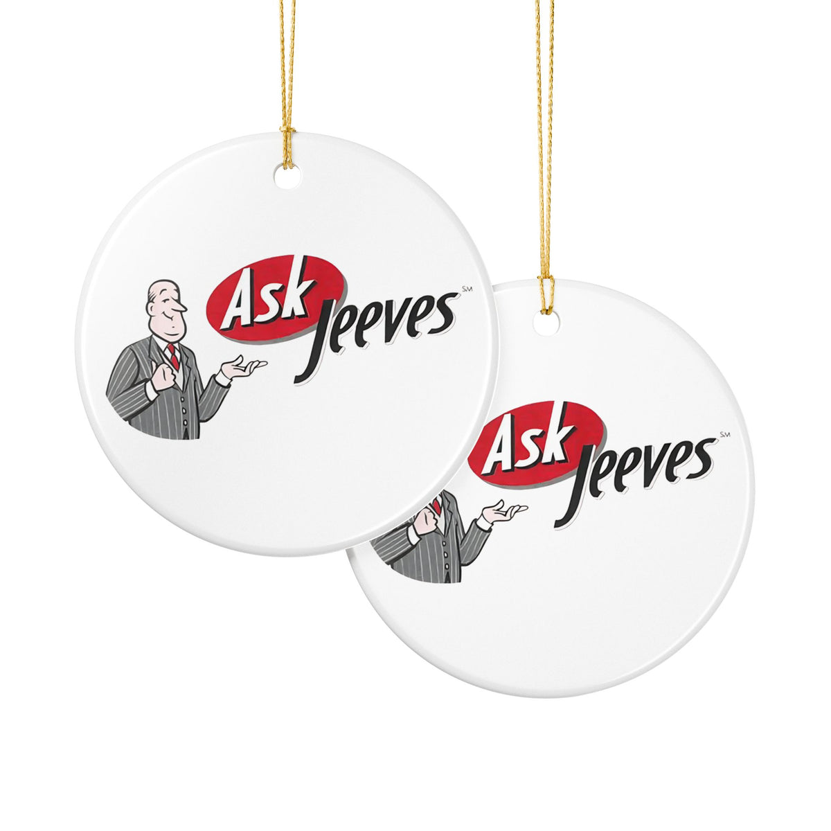 Ask Jeeves Ceramic Ornament