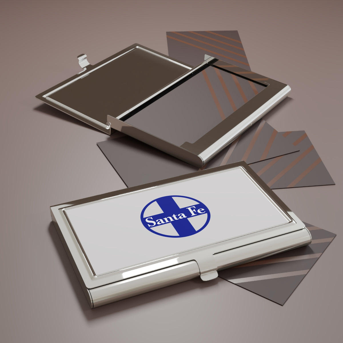 Atchison Topeka and Santa Fe Railway Metal Business Card Holder