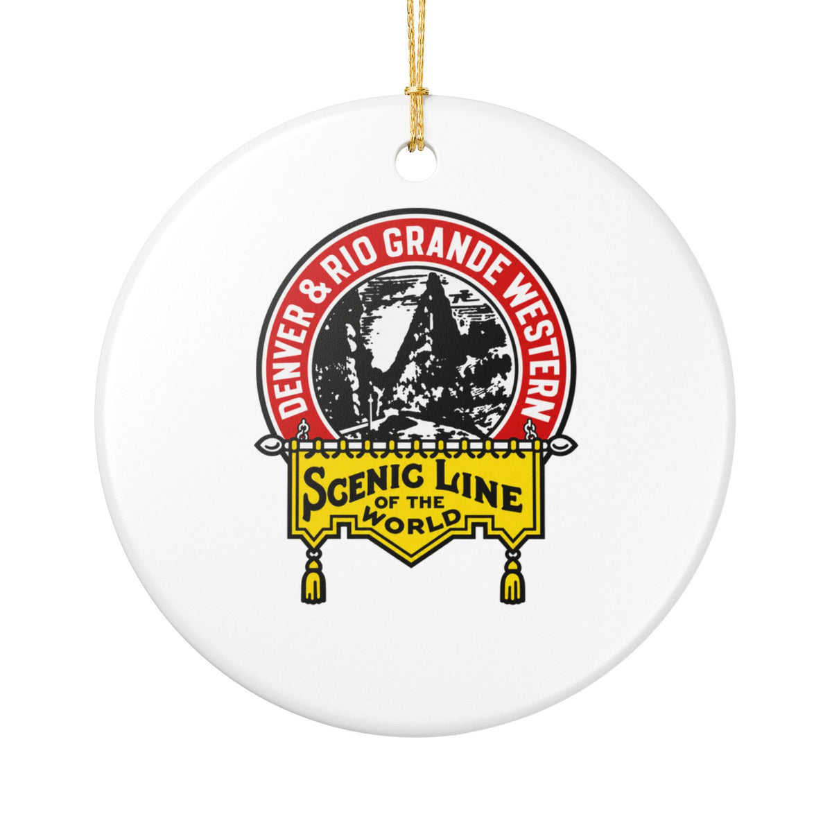 Denver and Rio Grande Western Railroad Ceramic Ornament