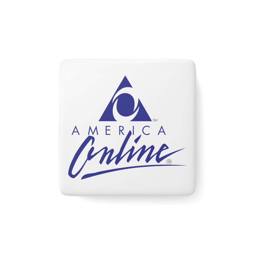 America Online (AOL) Square Porcelain Fridge Magnet