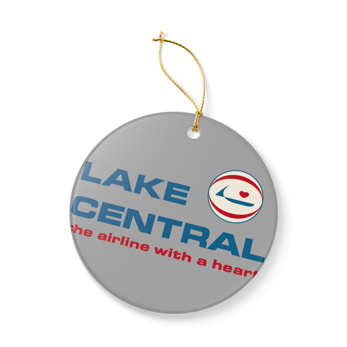 Lake Central Airlines Ceramic Ornament