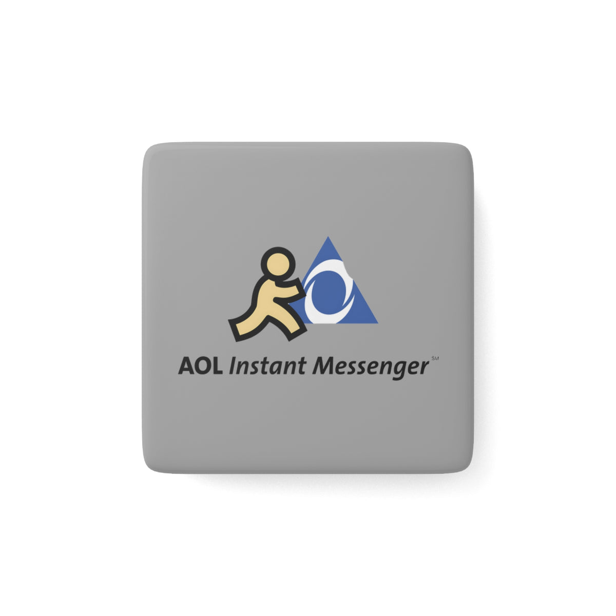 AOL Instant Messenger (AIM) Square Porcelain Fridge Magnet