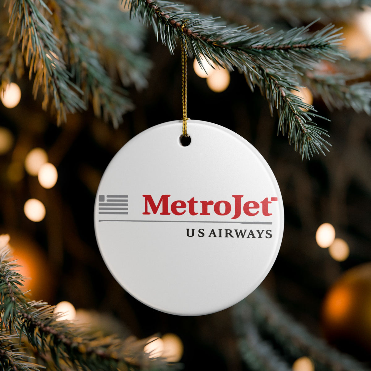 MetroJet Ceramic Ornament