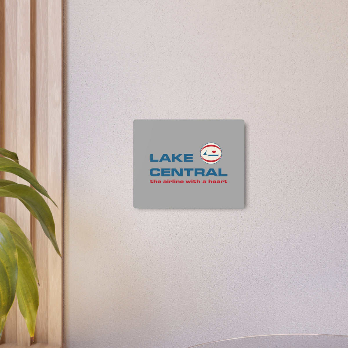 Lake Central Airlines Metal Sign