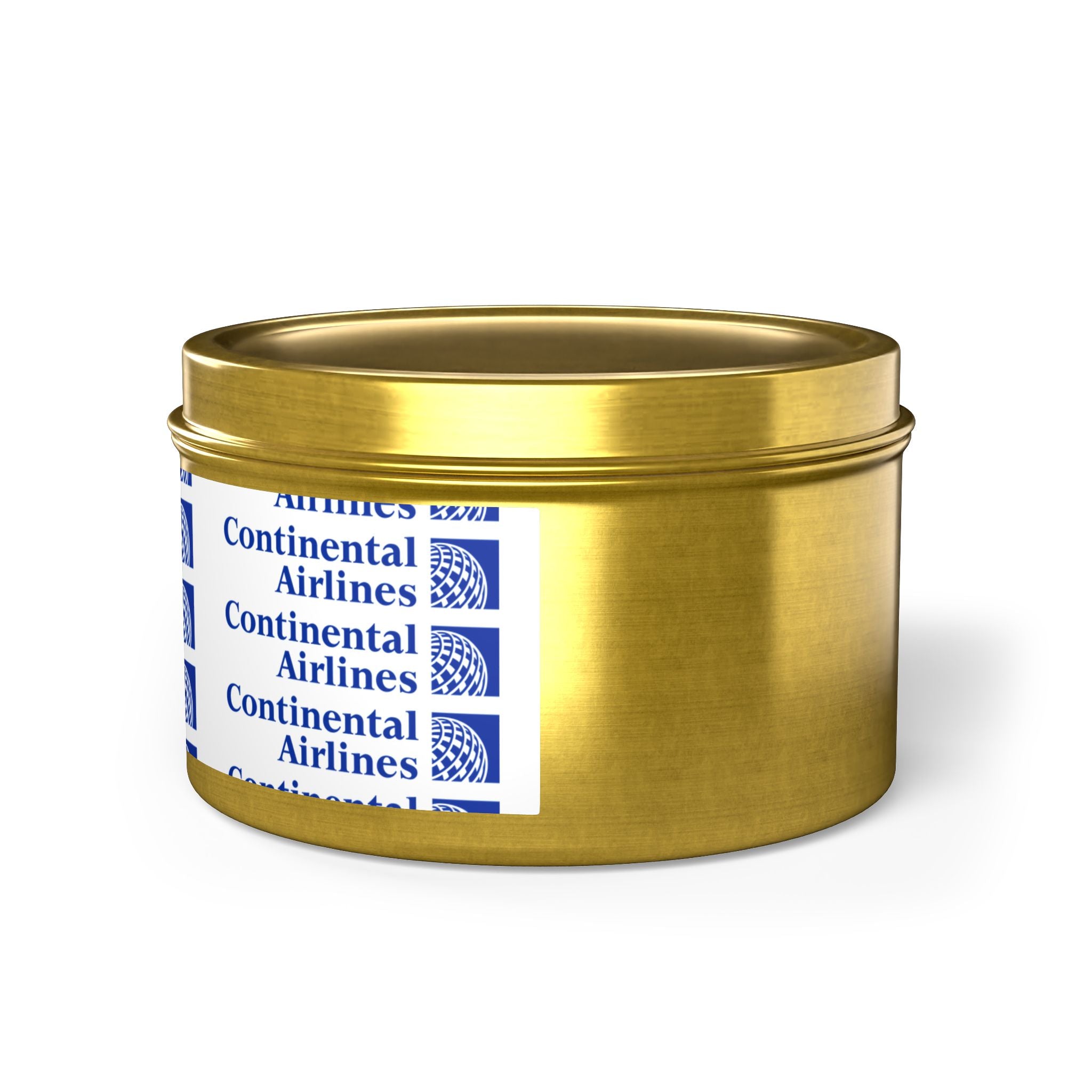 Continental Airlines Tin Candle