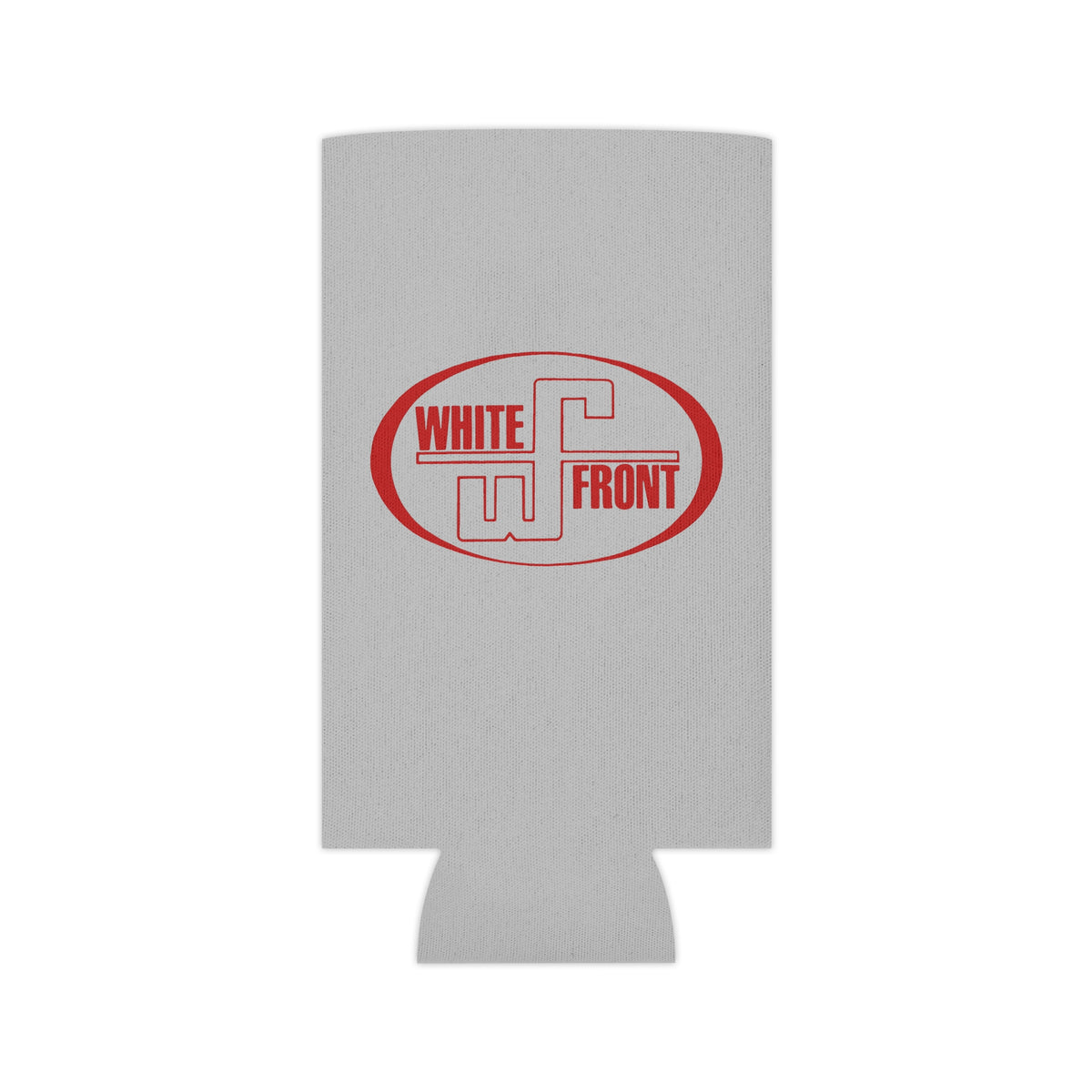 White Front Can Cooler