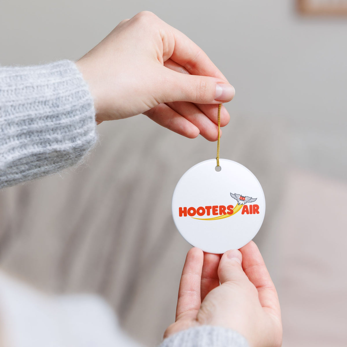 Hooters Air Ceramic Ornament