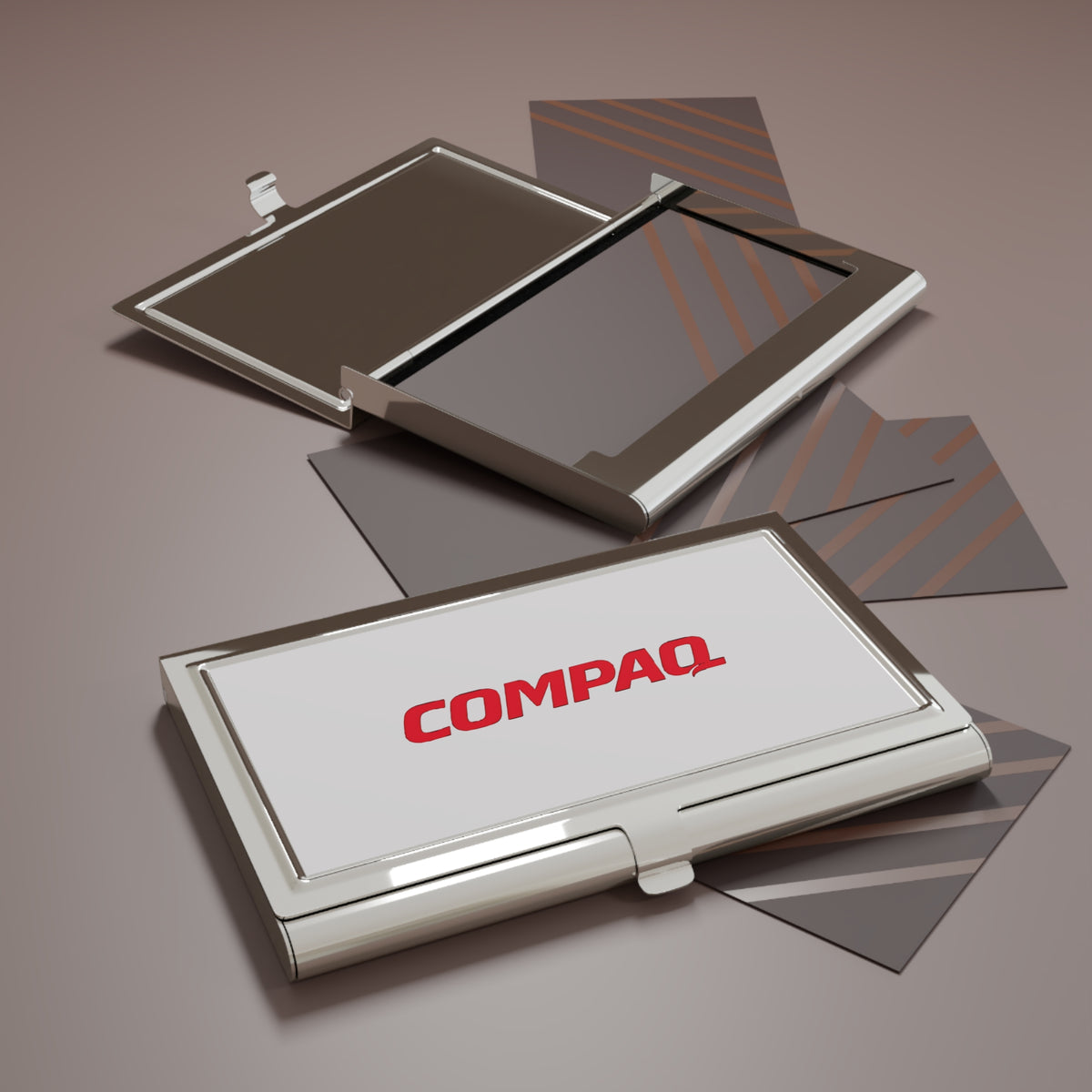 Compaq Metal Business Card Holder