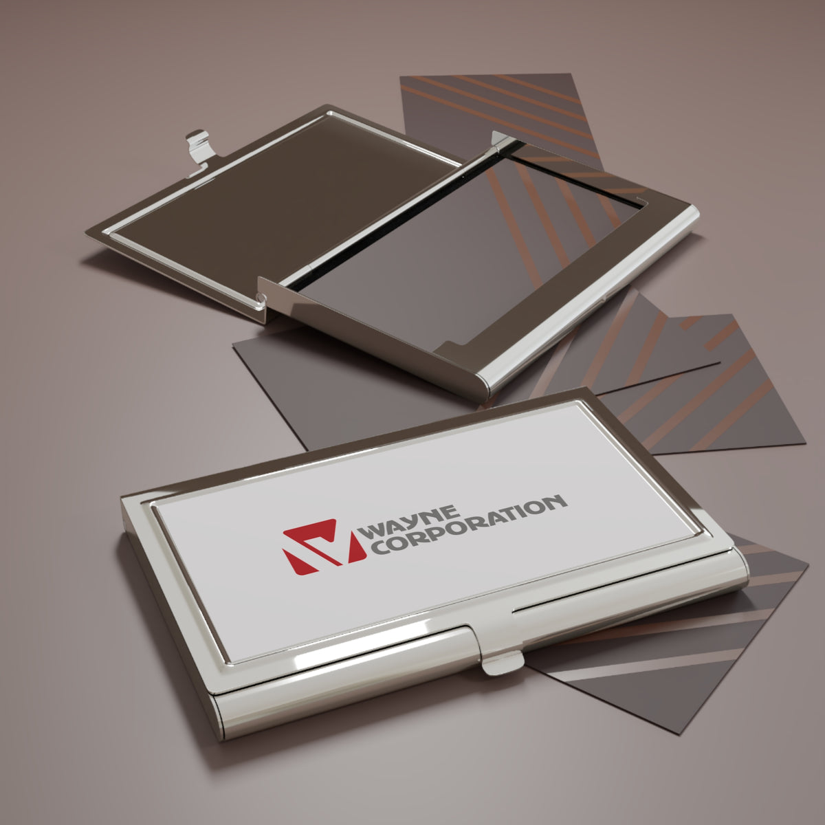 Wayne Corporation Metal Business Card Holder