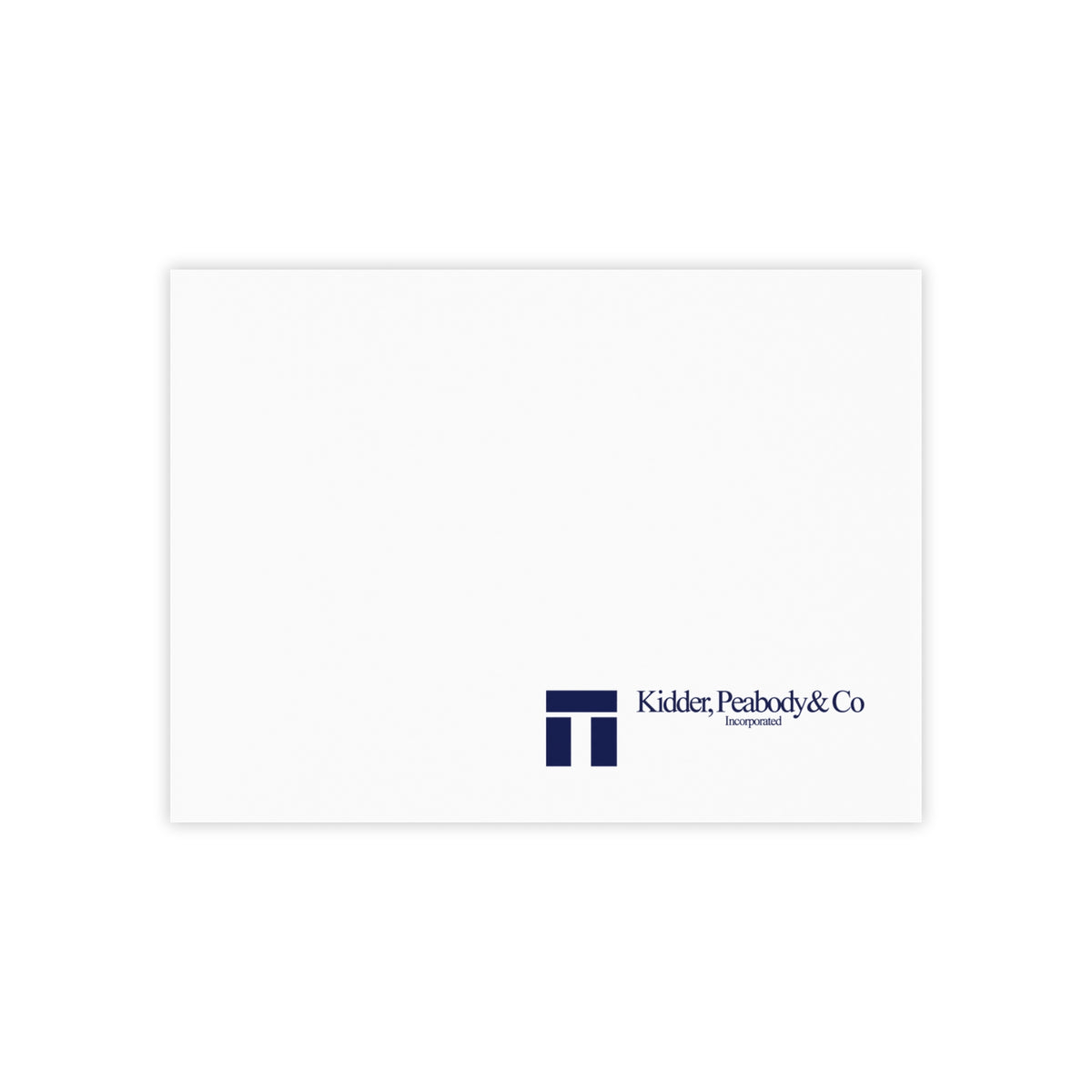 Kidder, Peabody & Co. Sticky Post-it Note Pad