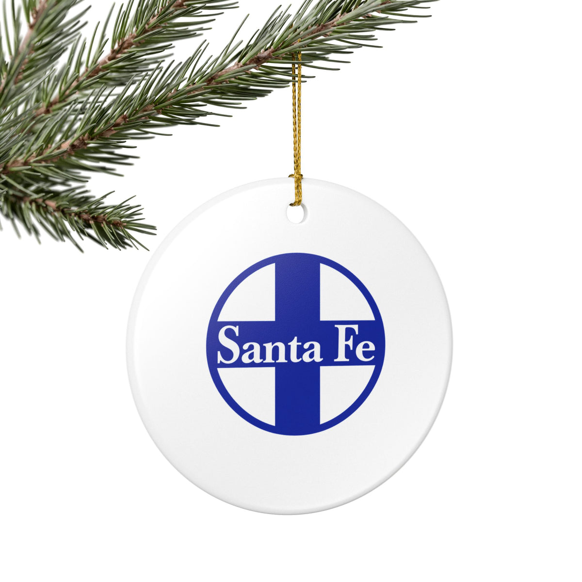 Atchison Topeka and Santa Fe Railway Ceramic Ornament
