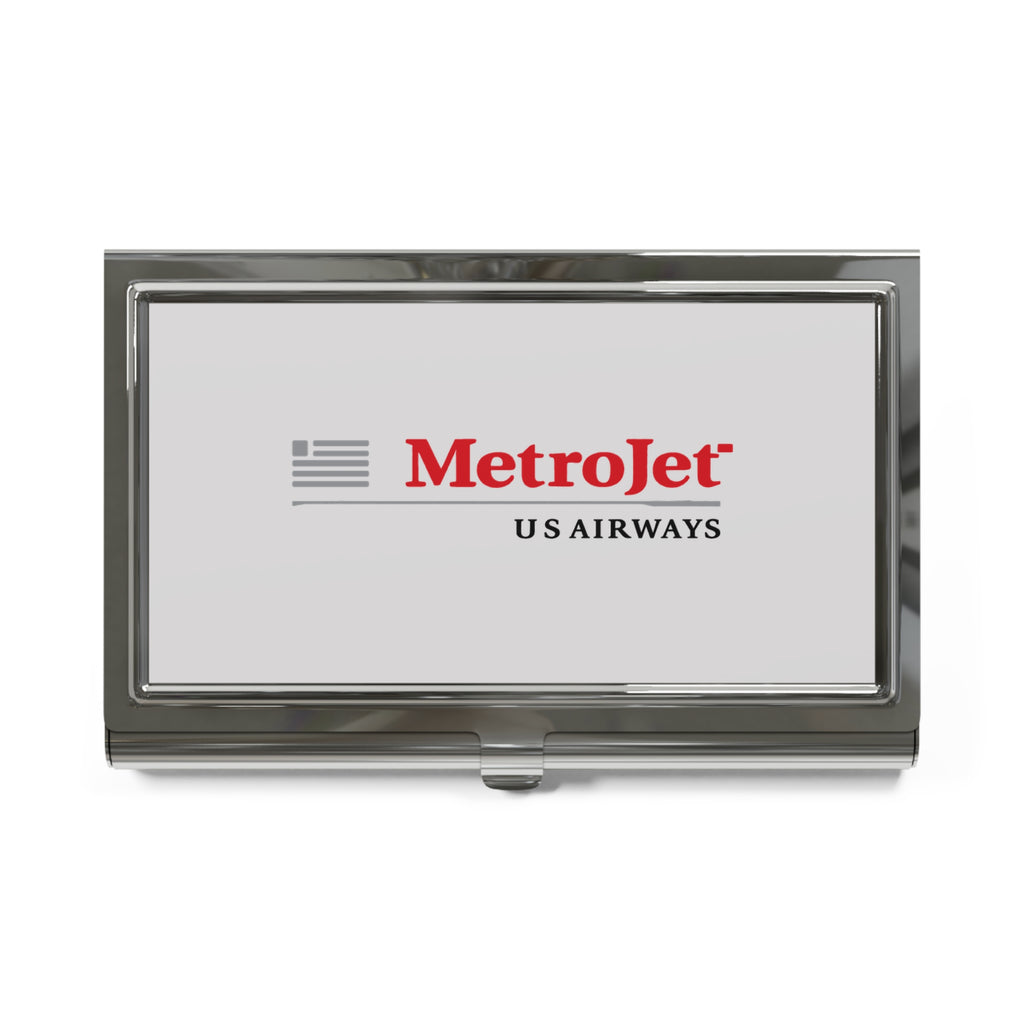 MetroJet Metal Business Card Holder