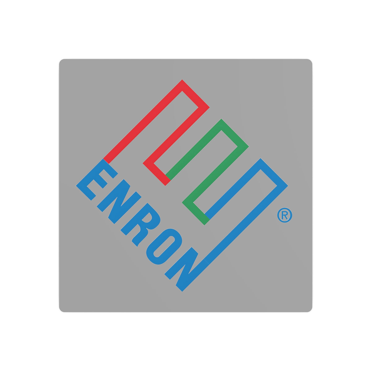 Enron Square Metal Sign
