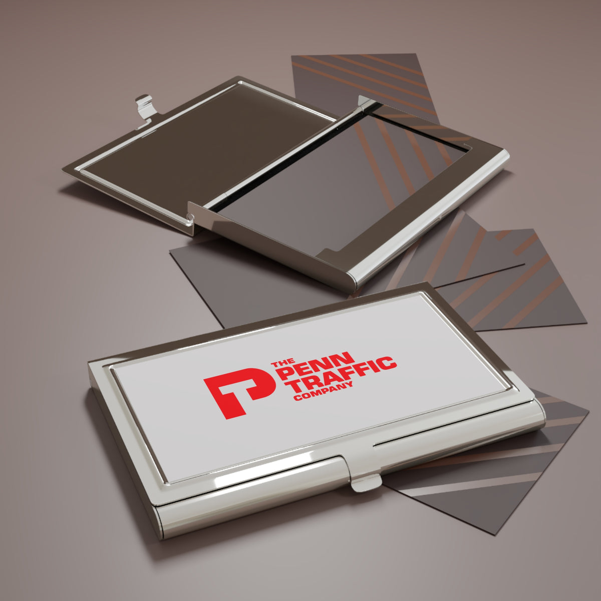 Penn Traffic Metal Business Card Holder