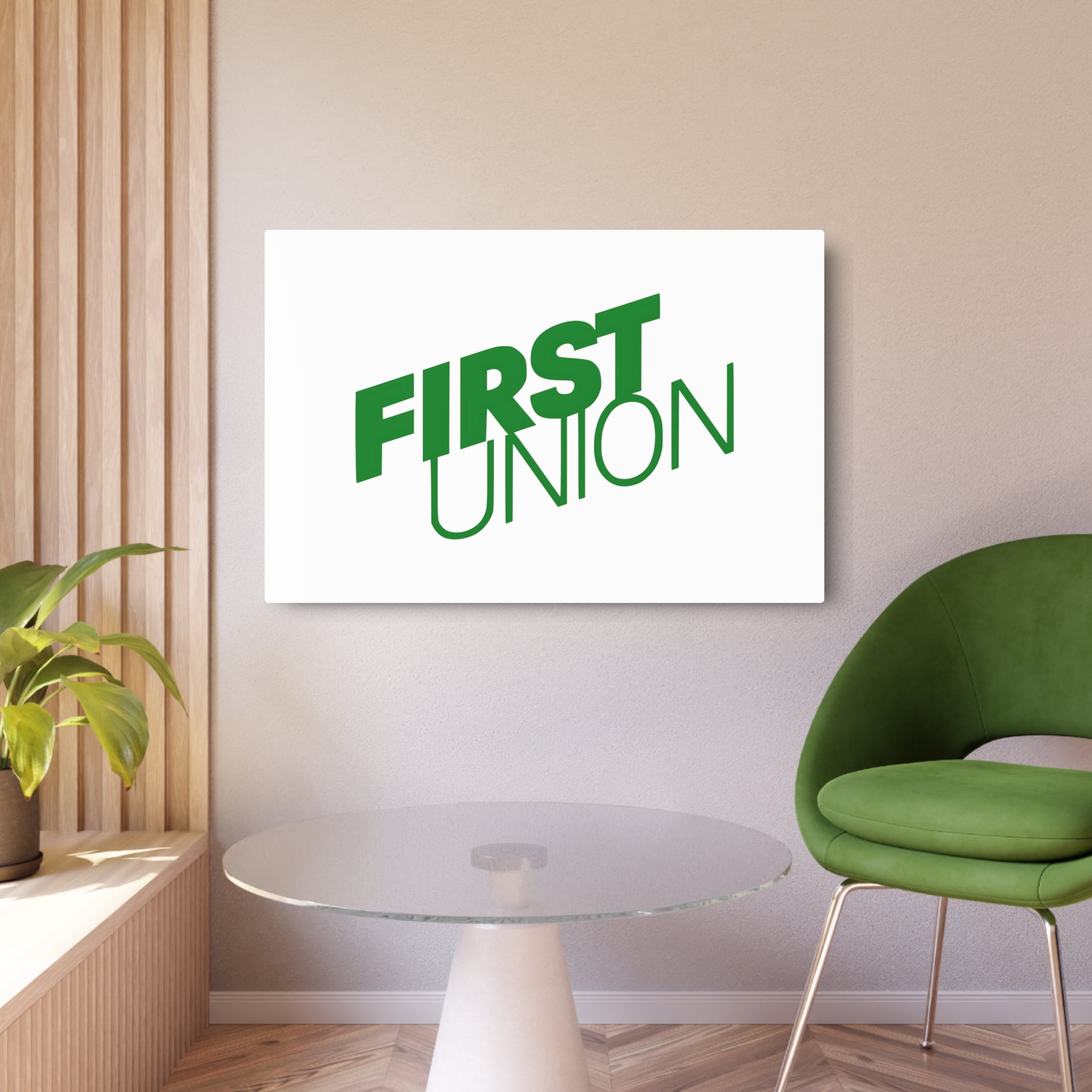 First Union Metal Sign