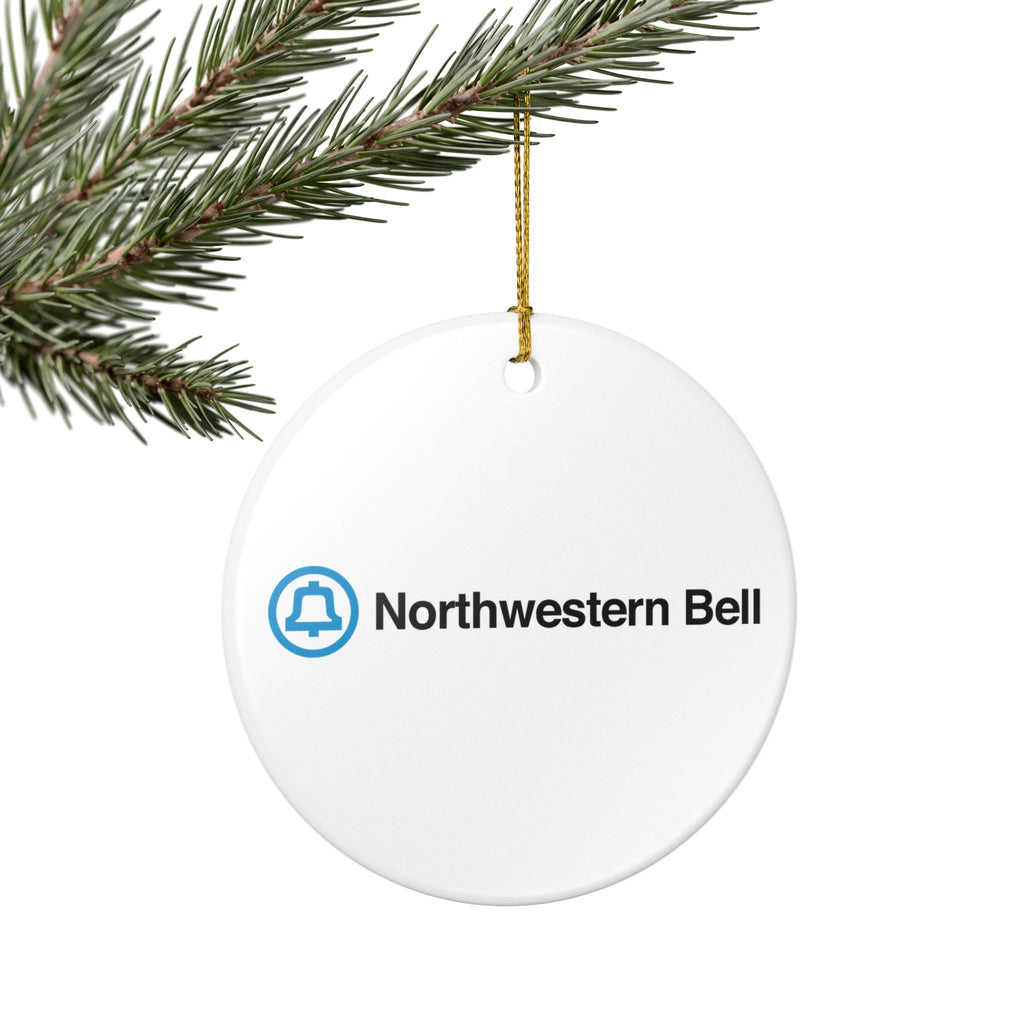 Northwestern Bell Ceramic Ornament