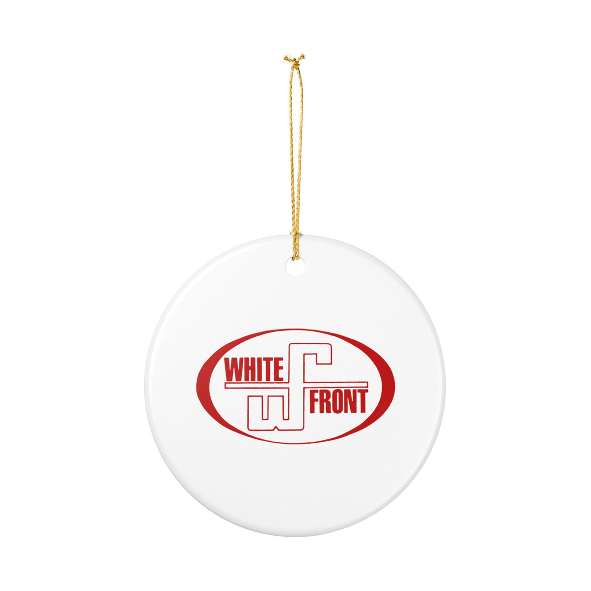 White Front Ceramic Ornament