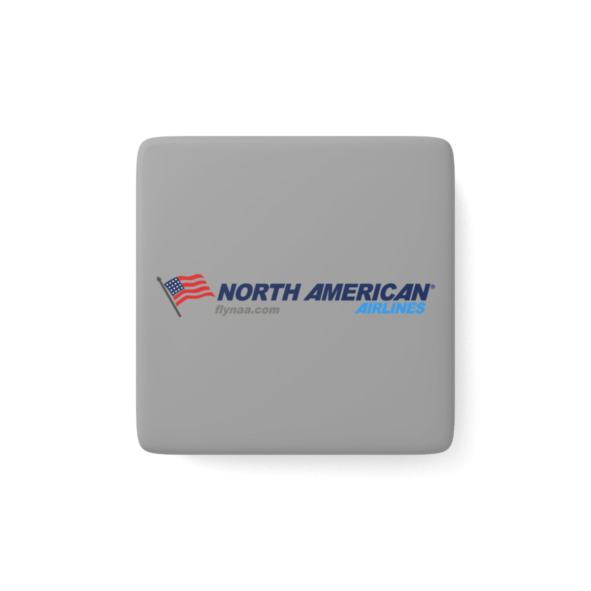 North American Airlines Square Porcelain Fridge Magnet