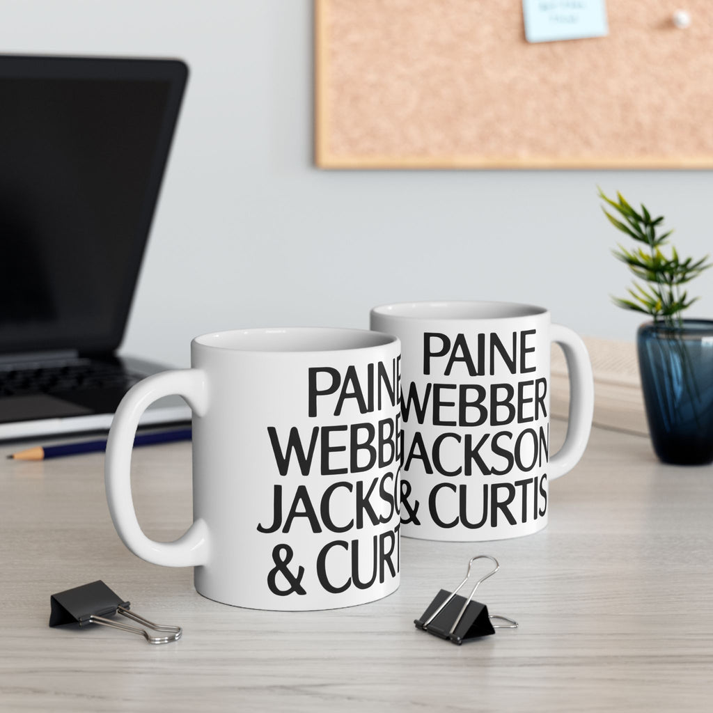 Paine Webber Jackson & Curtis Ceramic Coffee Mug