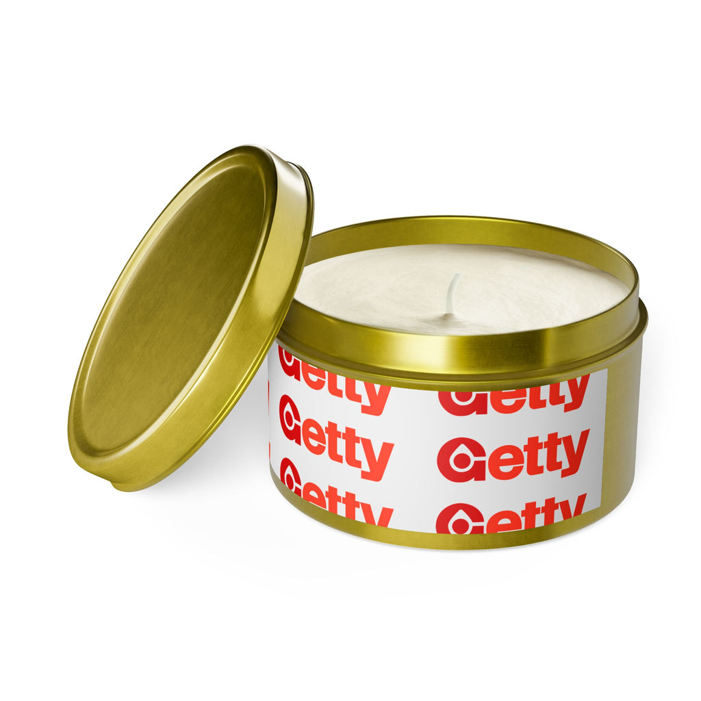 Getty Oil Tin Candle