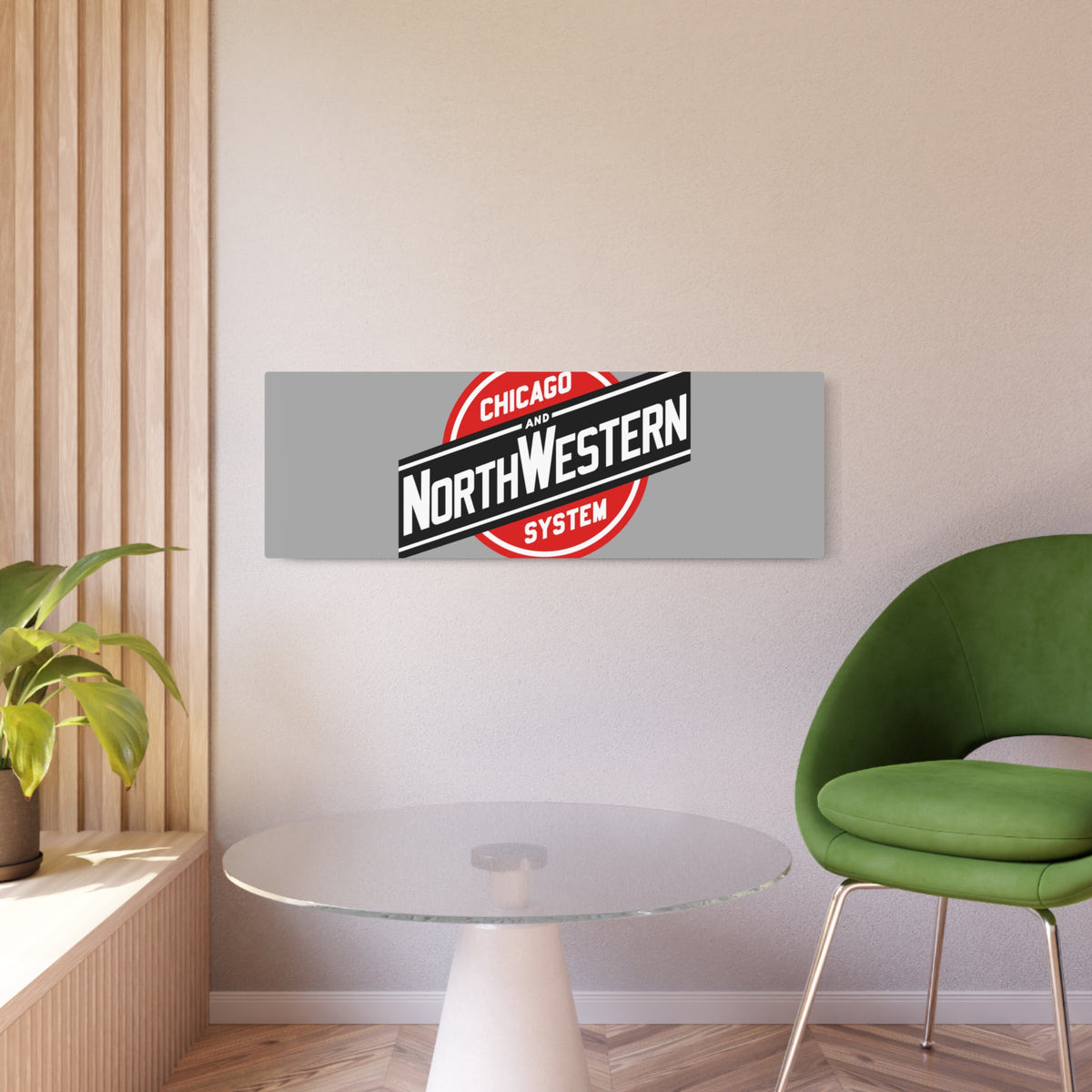 Chicago and North Western Railway Metal Sign