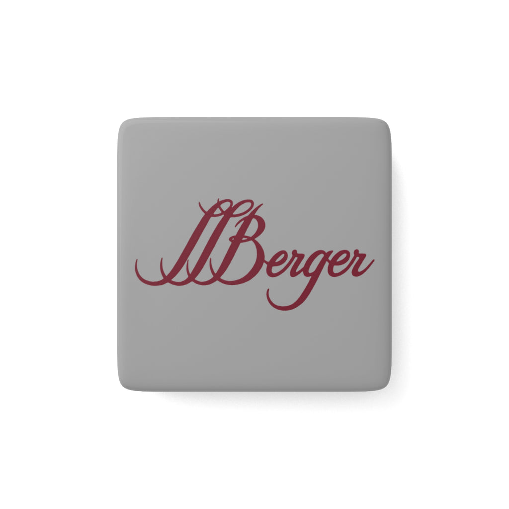 L. L. Berger Square Porcelain Fridge Magnet