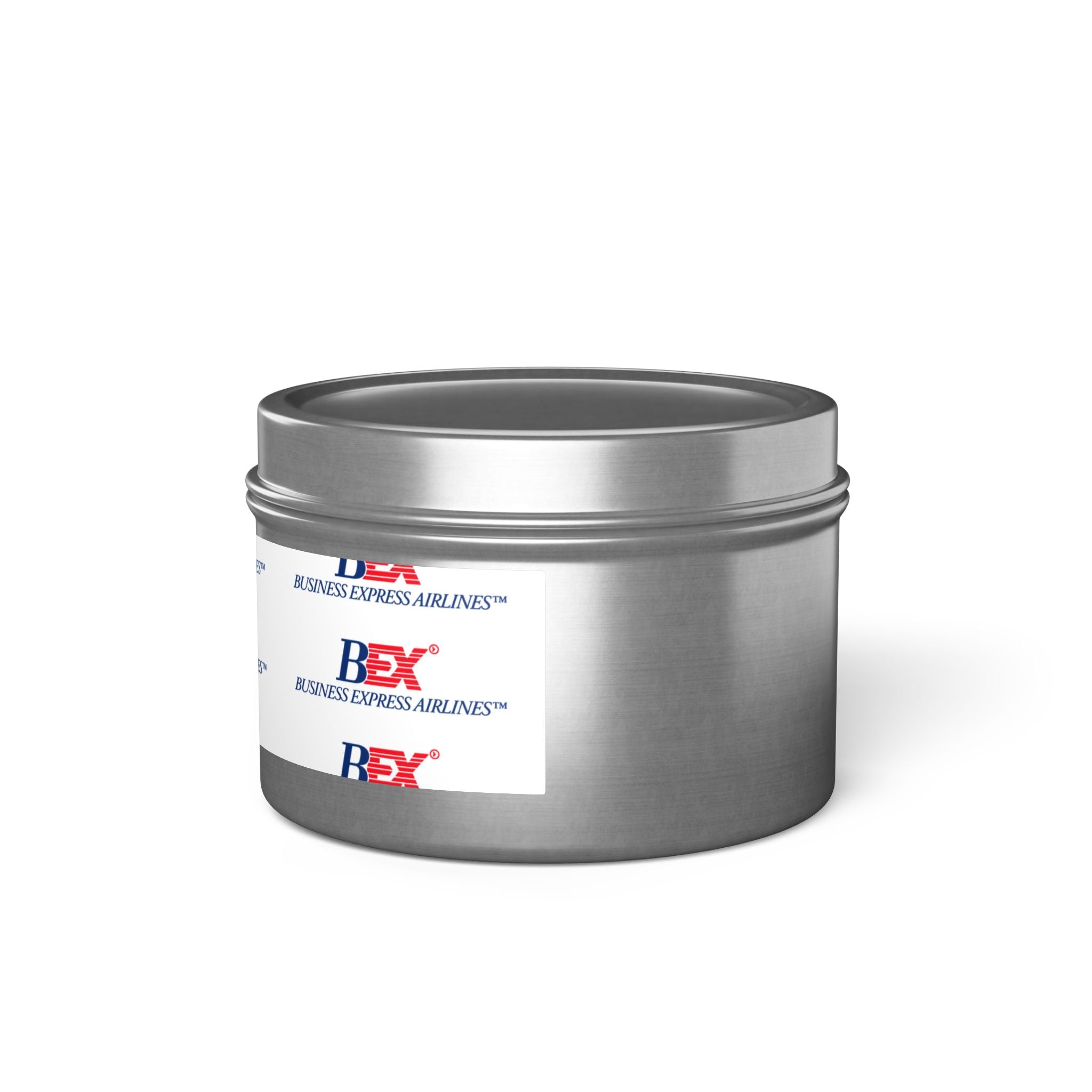 Business Express Airlines Tin Candle