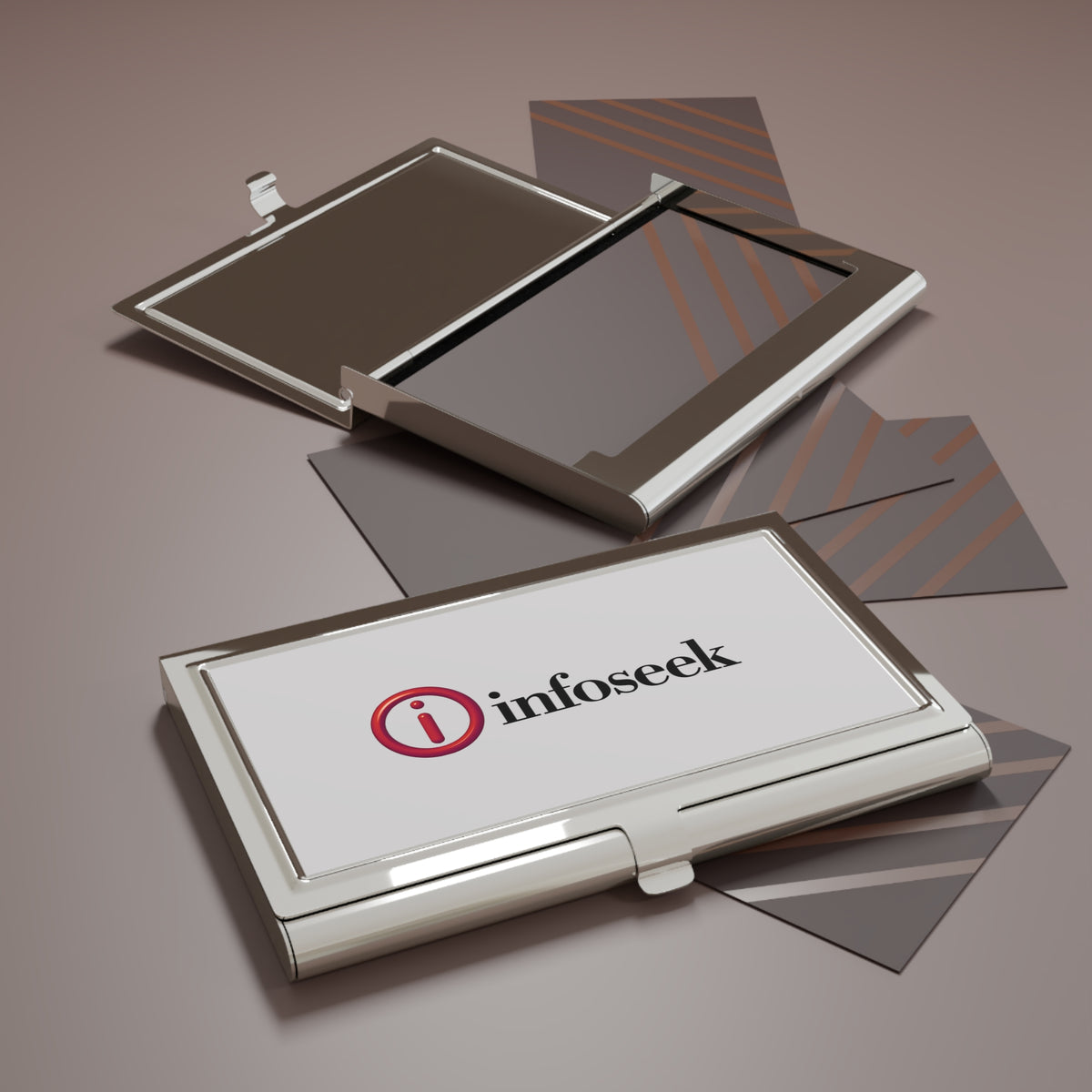 Infoseek Metal Business Card Holder