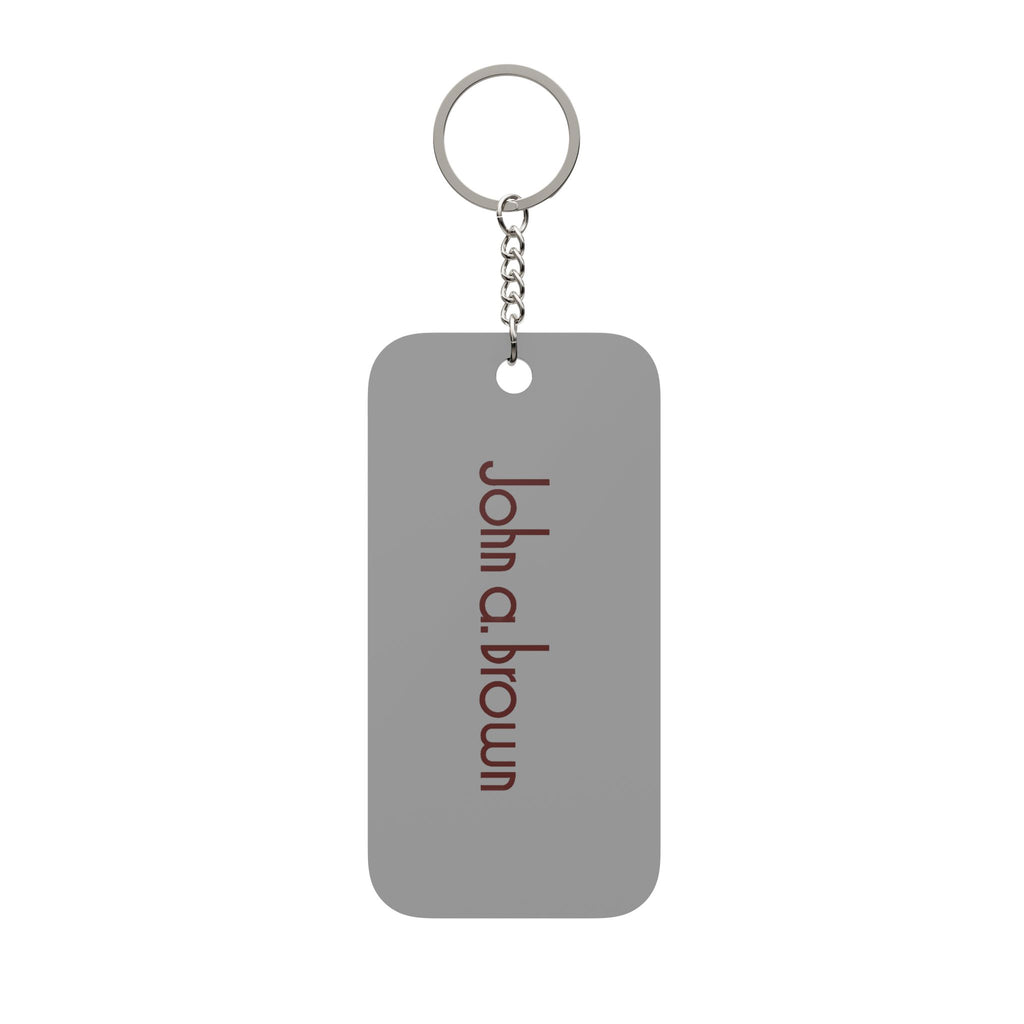 John A. Brown Double-Sided Keychain Charm
