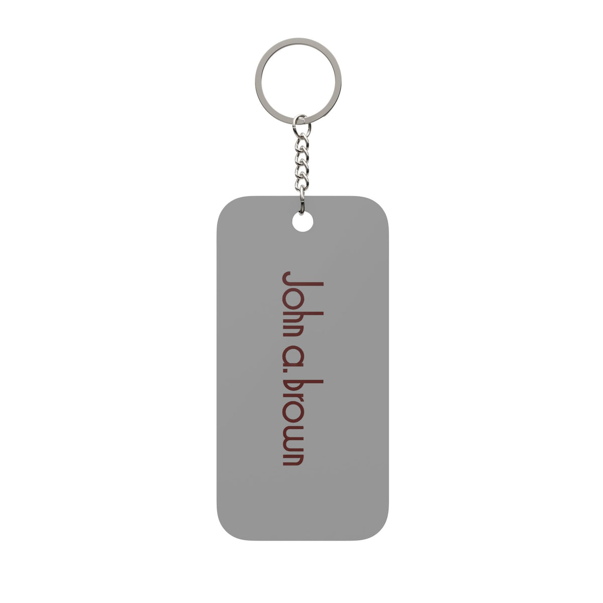 John A. Brown Double-Sided Keychain Charm