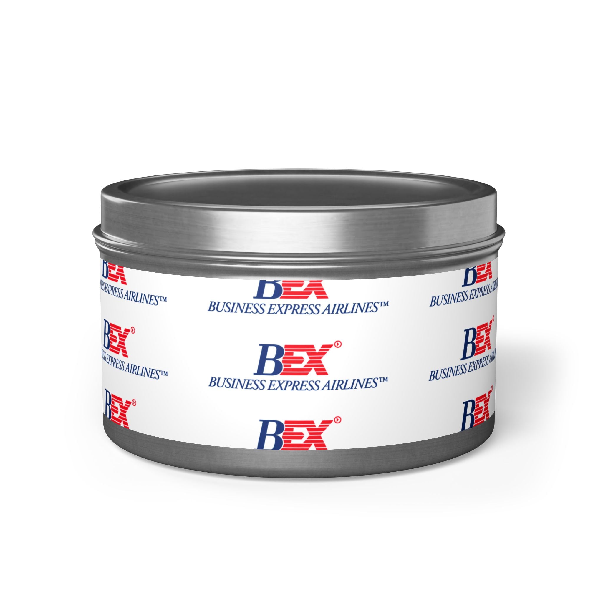 Business Express Airlines Tin Candle