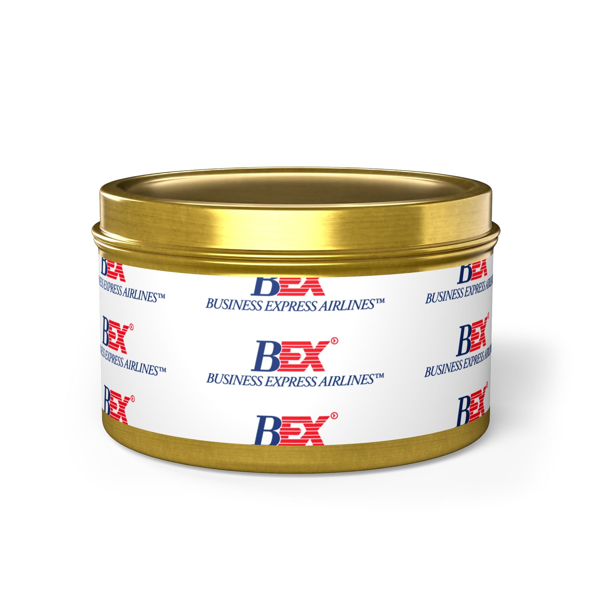 Business Express Airlines Tin Candle