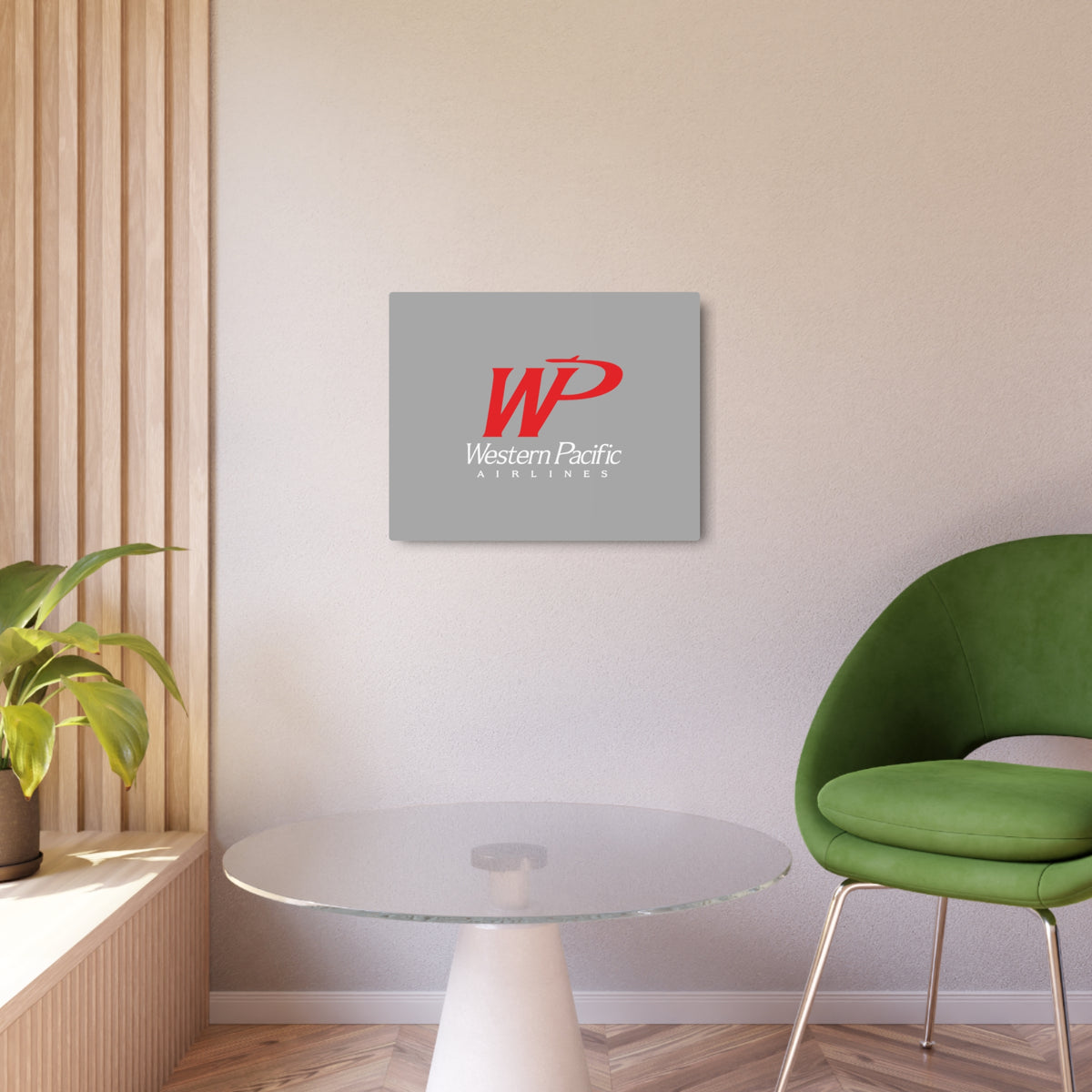 Western Pacific Airlines Metal Sign