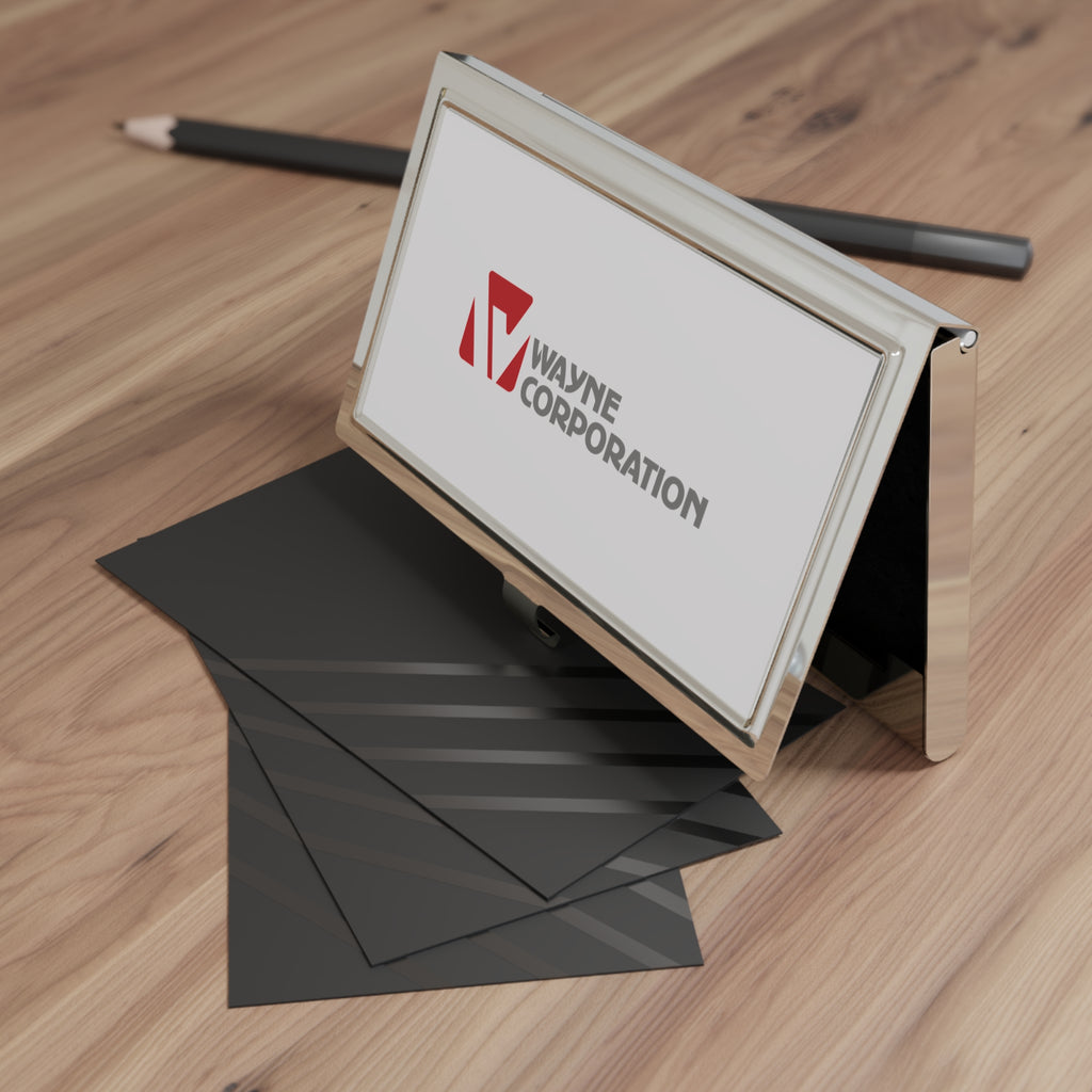 Wayne Corporation Metal Business Card Holder