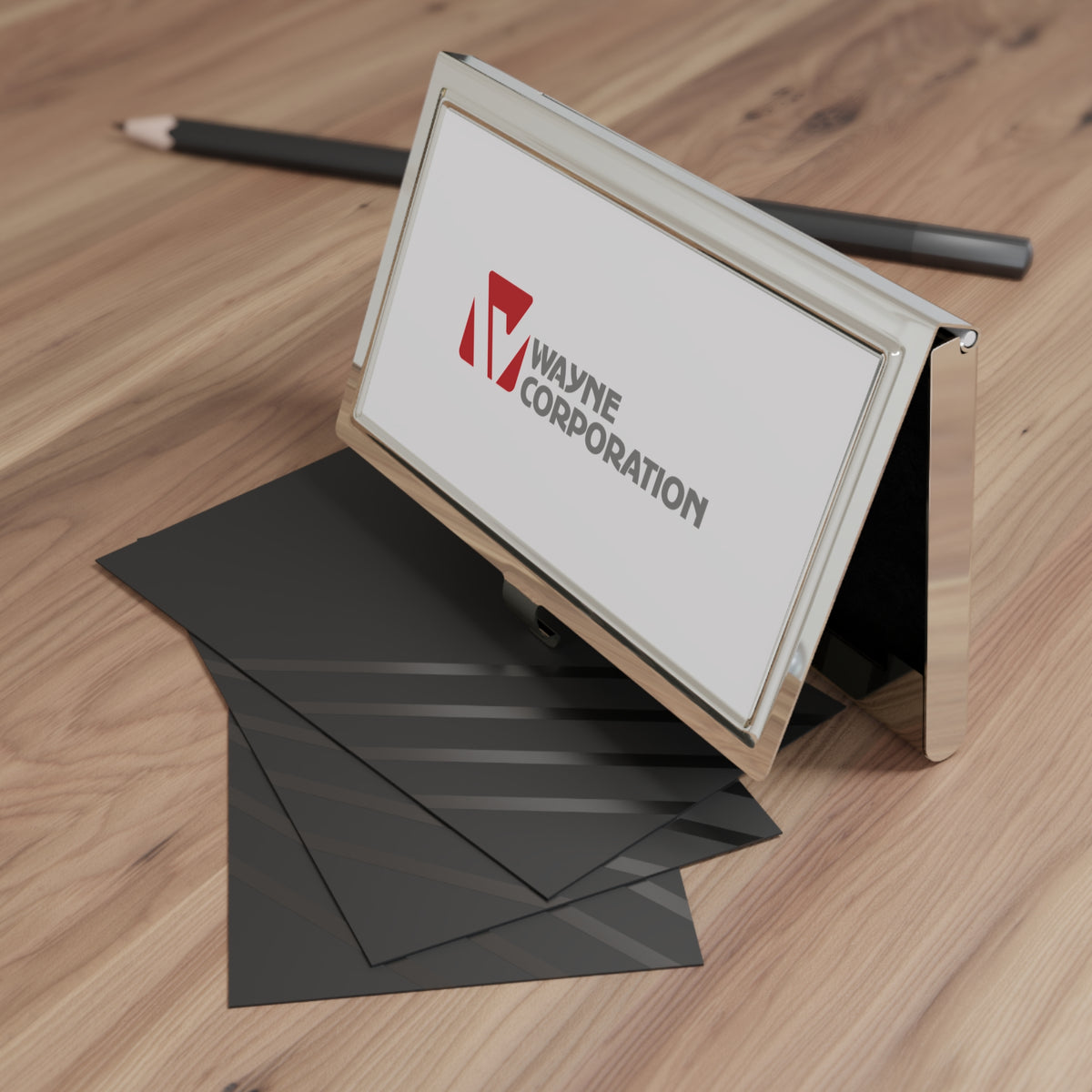Wayne Corporation Metal Business Card Holder