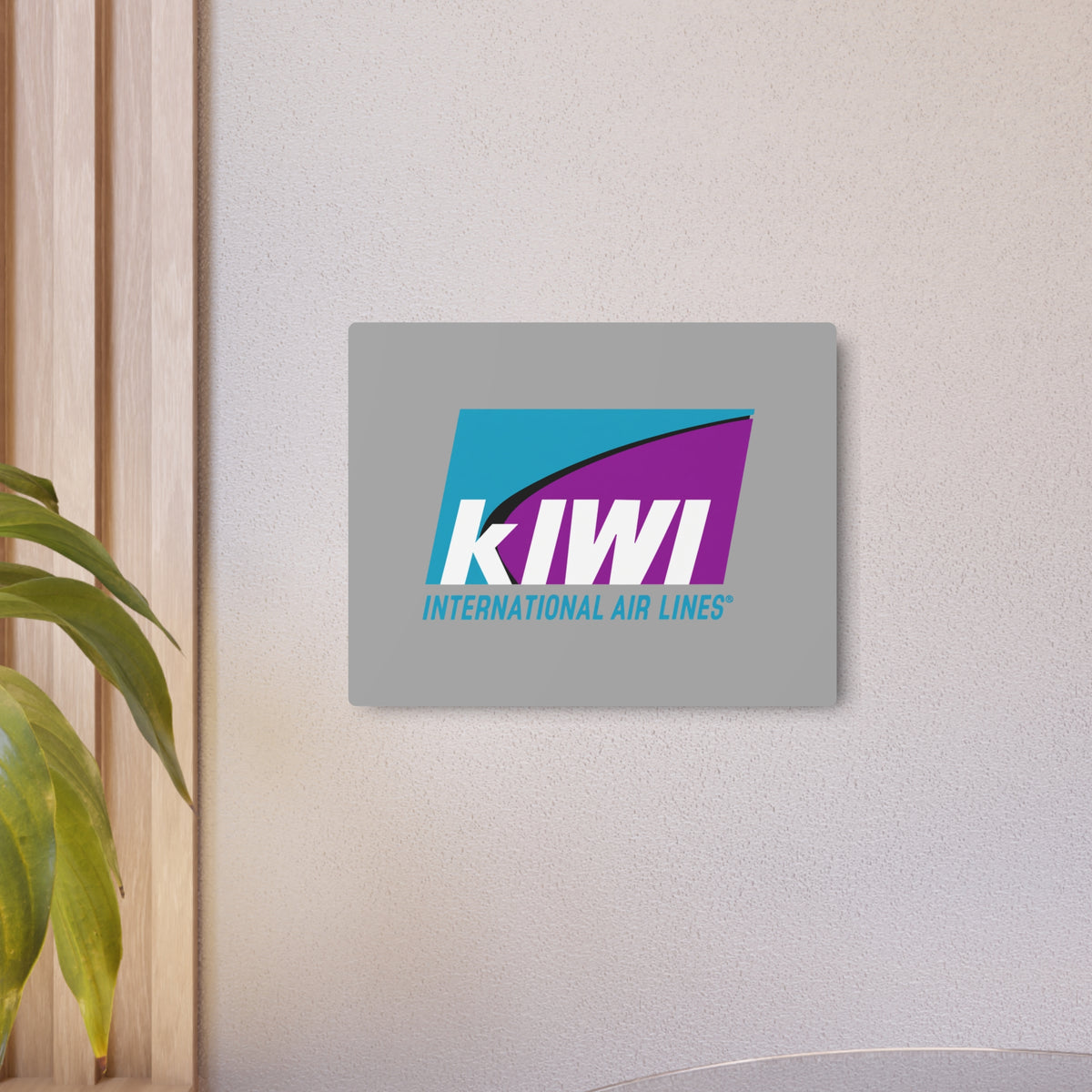 Kiwi International Air Lines Metal Sign