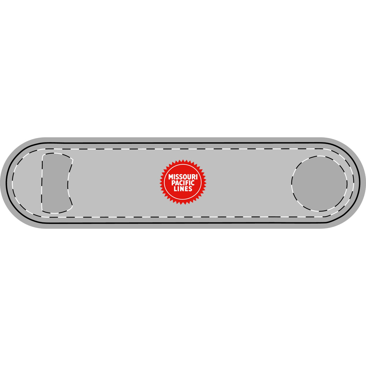Missouri Pacific Railroad Metal Bottle Opener
