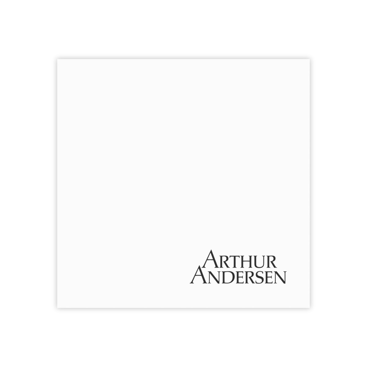 Arthur Andersen Sticky Post-it Note Pad