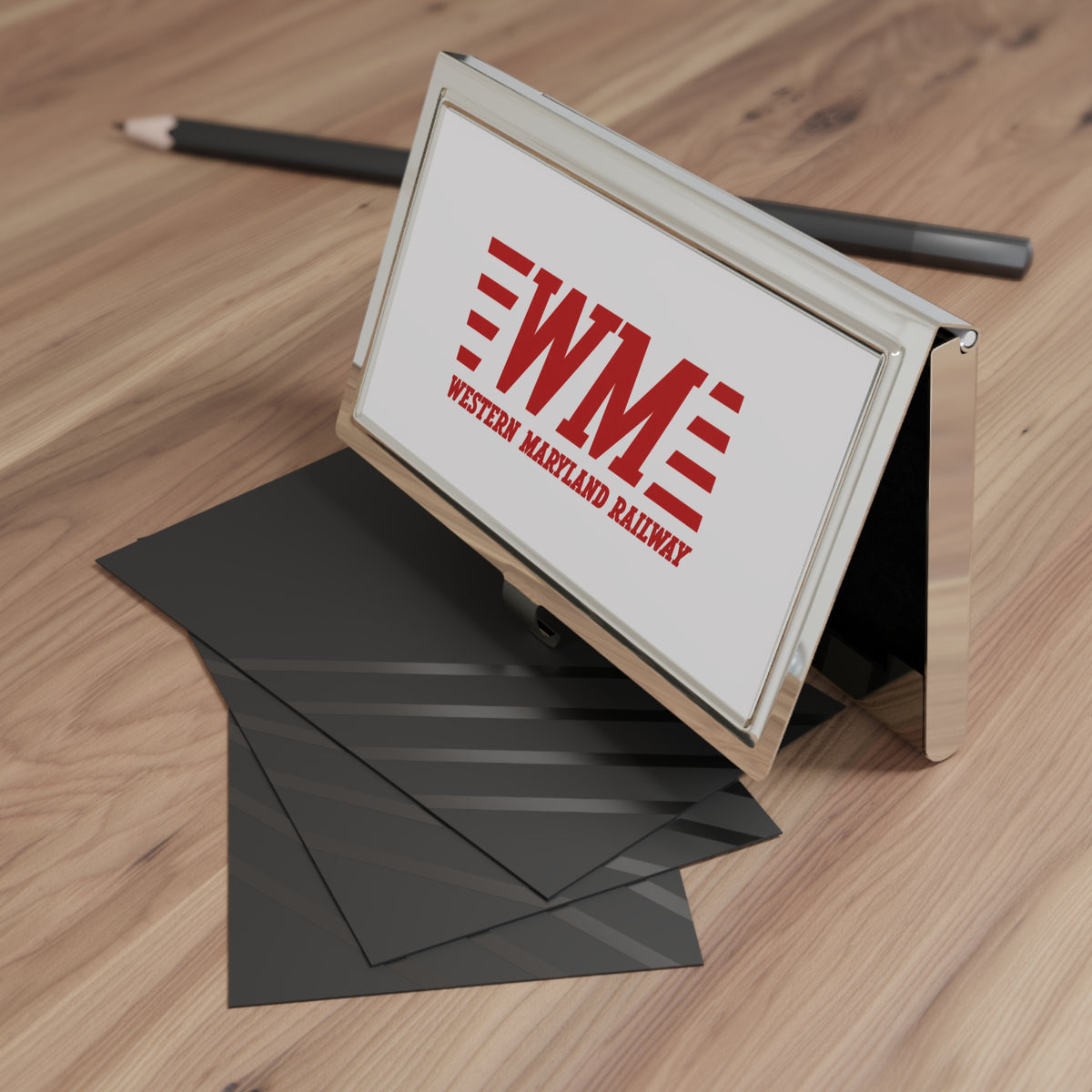 Western Maryland Railway Metal Business Card Holder