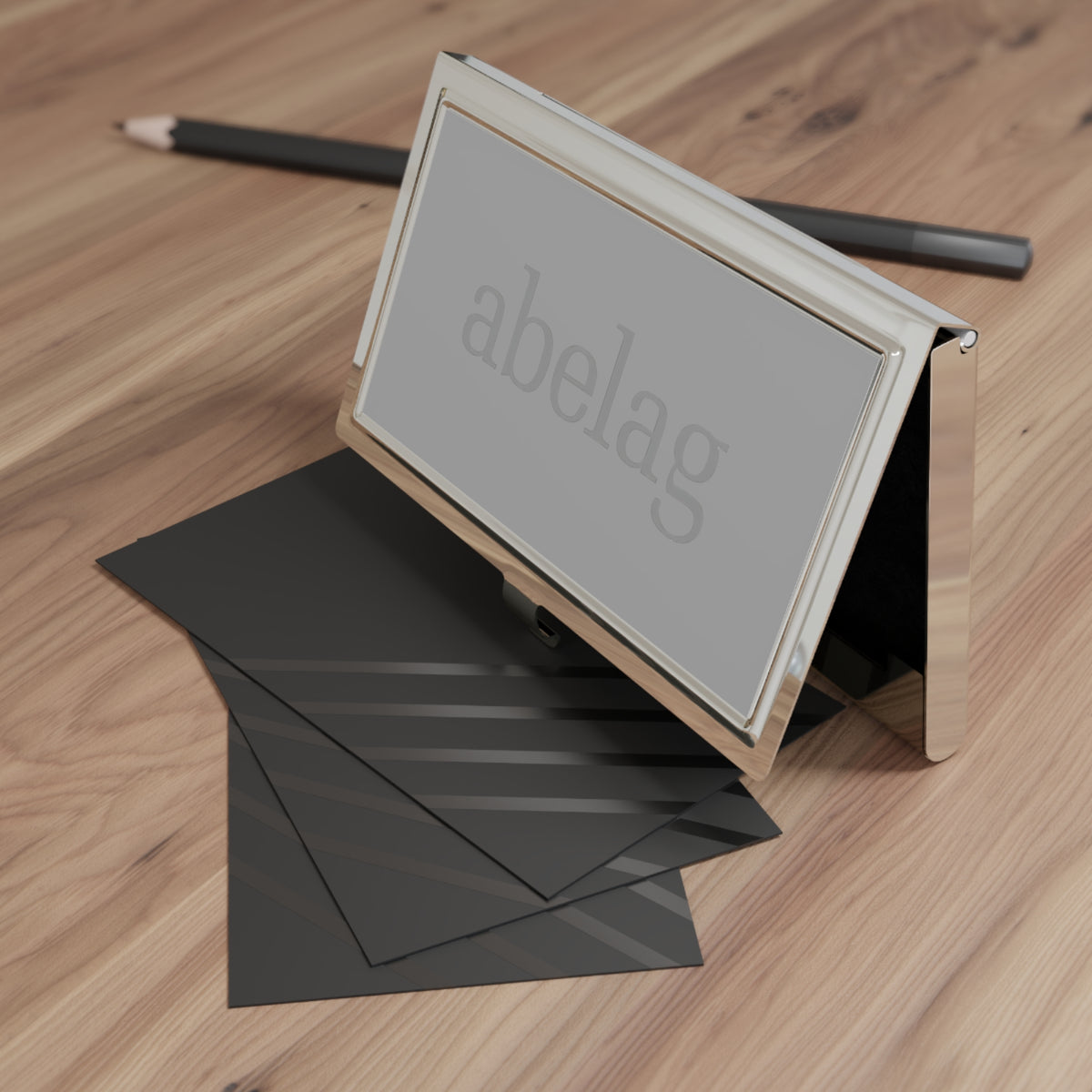Abelag Aviation Metal Business Card Holder