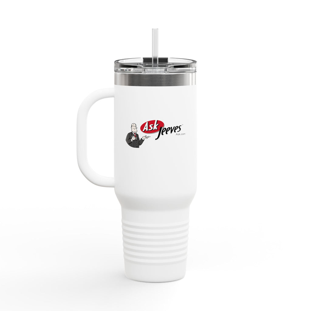 Ask Jeeves 40oz Insulated Travel Mug Stainless Tumbler