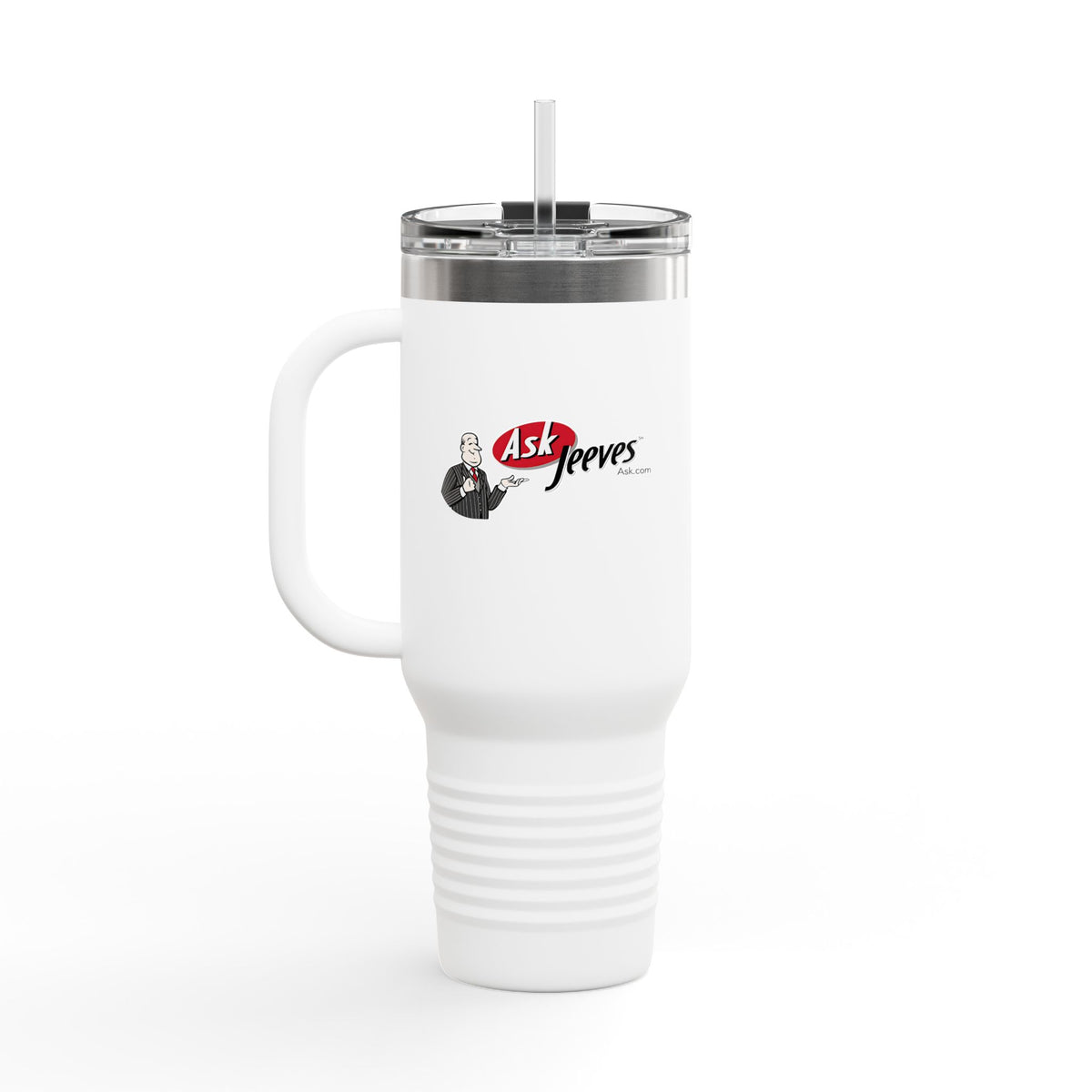 Ask Jeeves 40oz Insulated Travel Mug Stainless Tumbler
