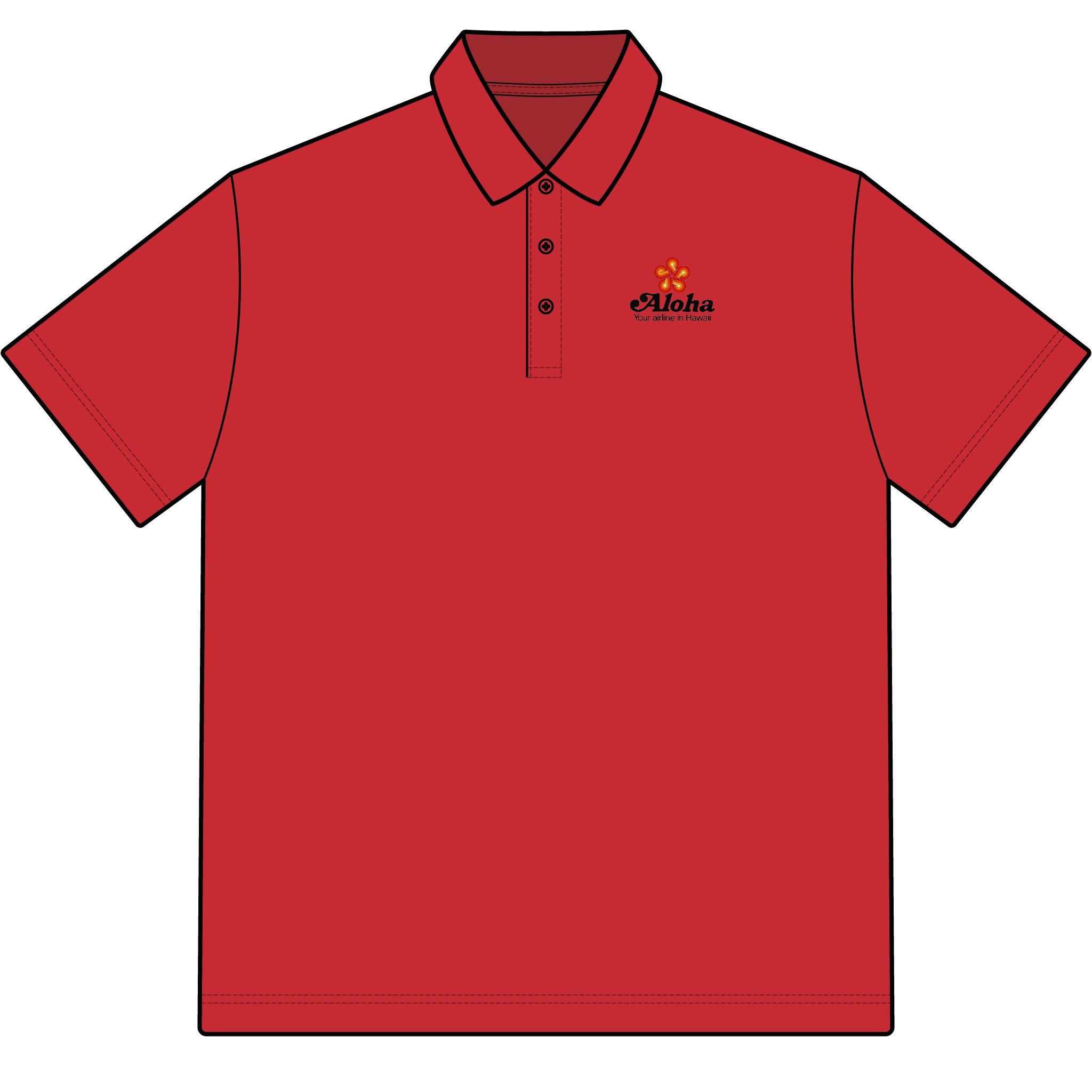 Aloha Airlines Cotton Polo Shirt