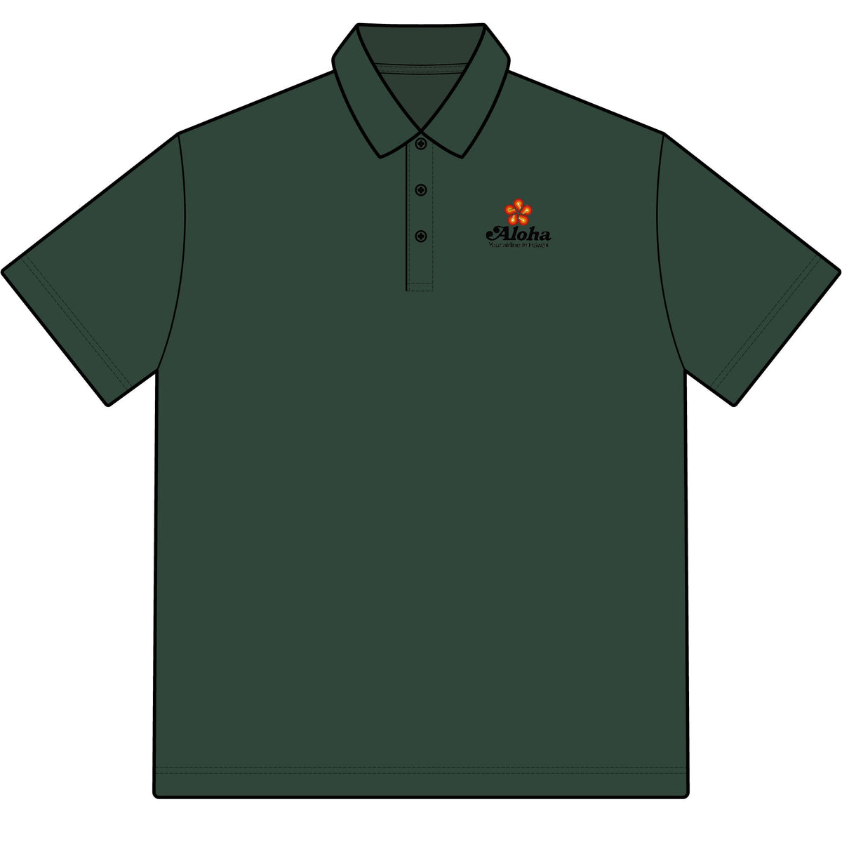 Aloha Airlines Cotton Polo Shirt