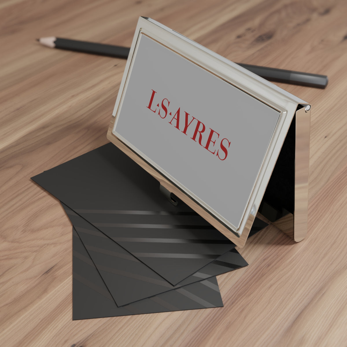 L. S. Ayres & Company Metal Business Card Holder