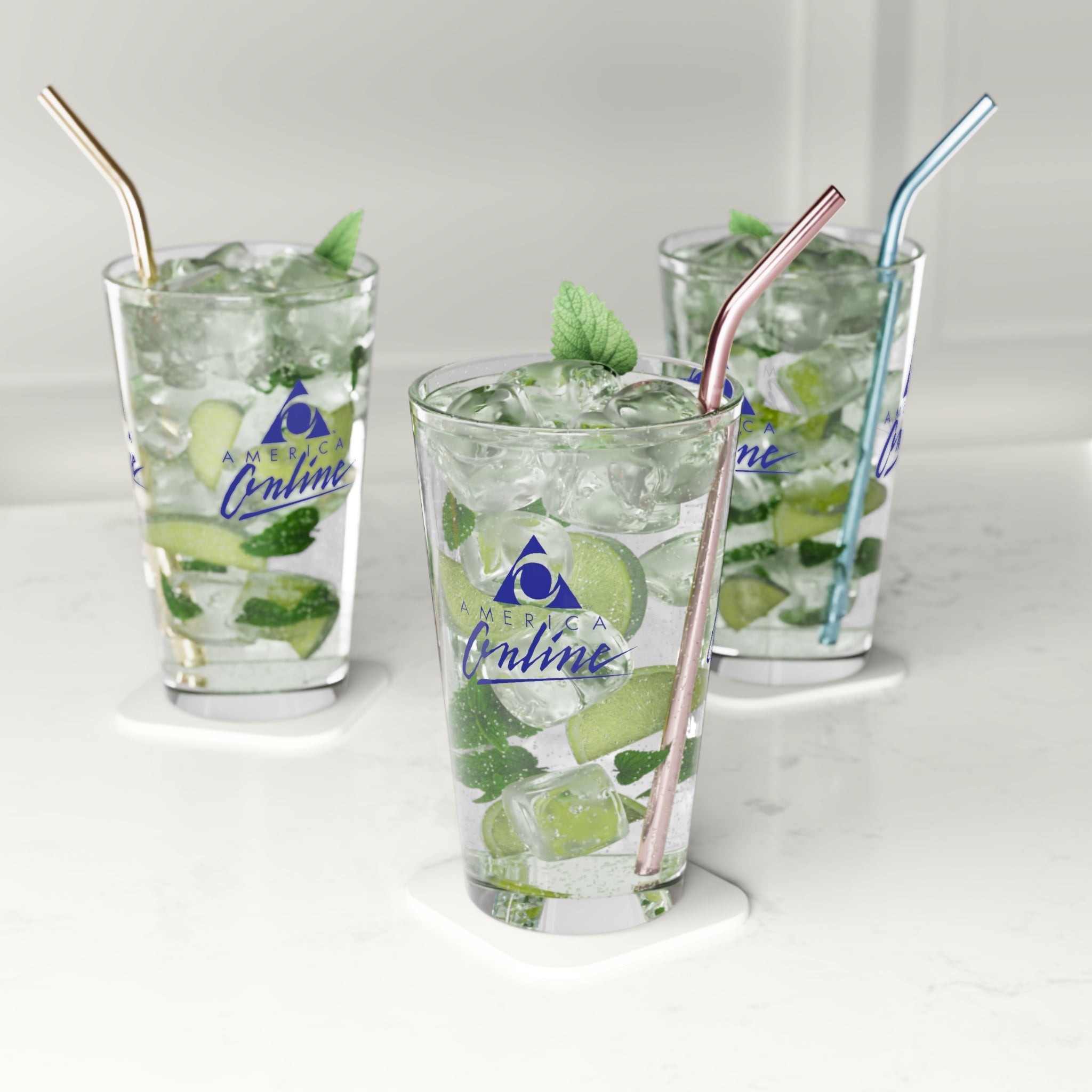 America Online (AOL) 16oz Pint Glass