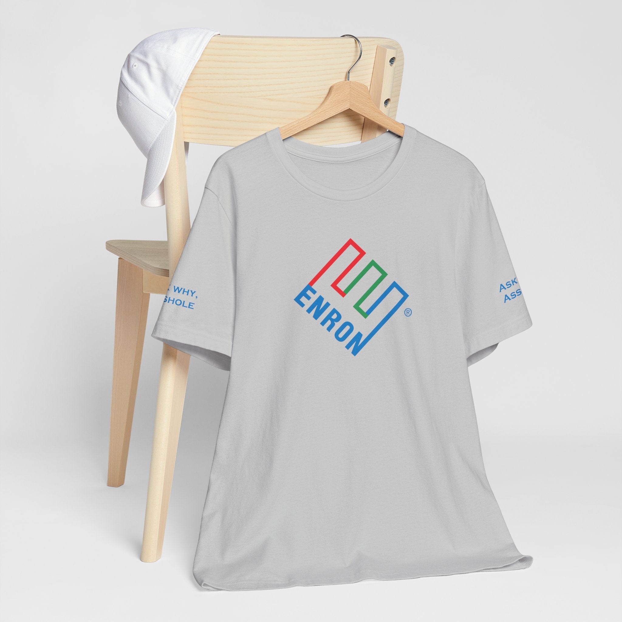 Enron T-Shirt - Ask Why A-Hole (sleeve)