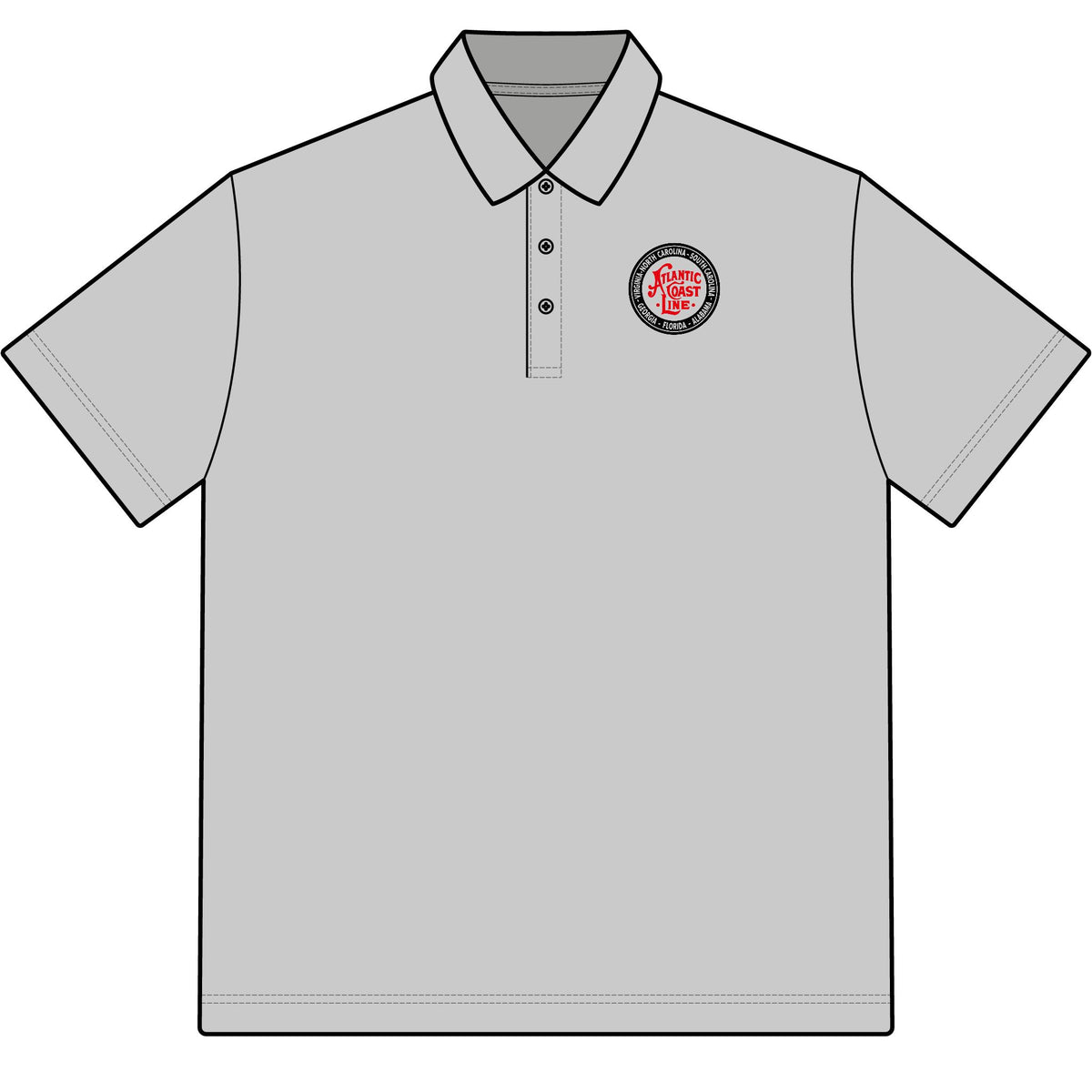Atlantic Coast Line Railroad Cotton Polo Shirt