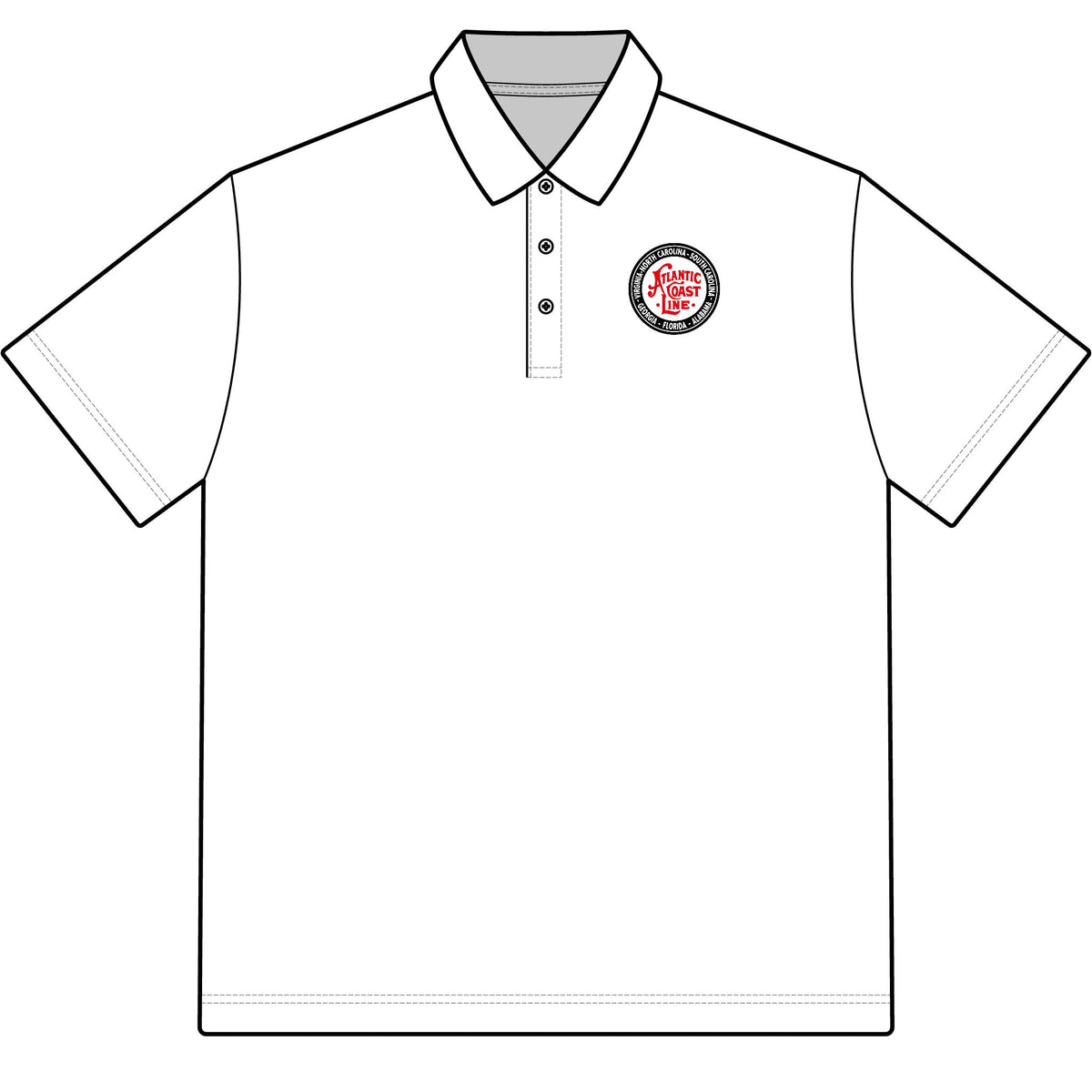 Atlantic Coast Line Railroad Cotton Polo Shirt